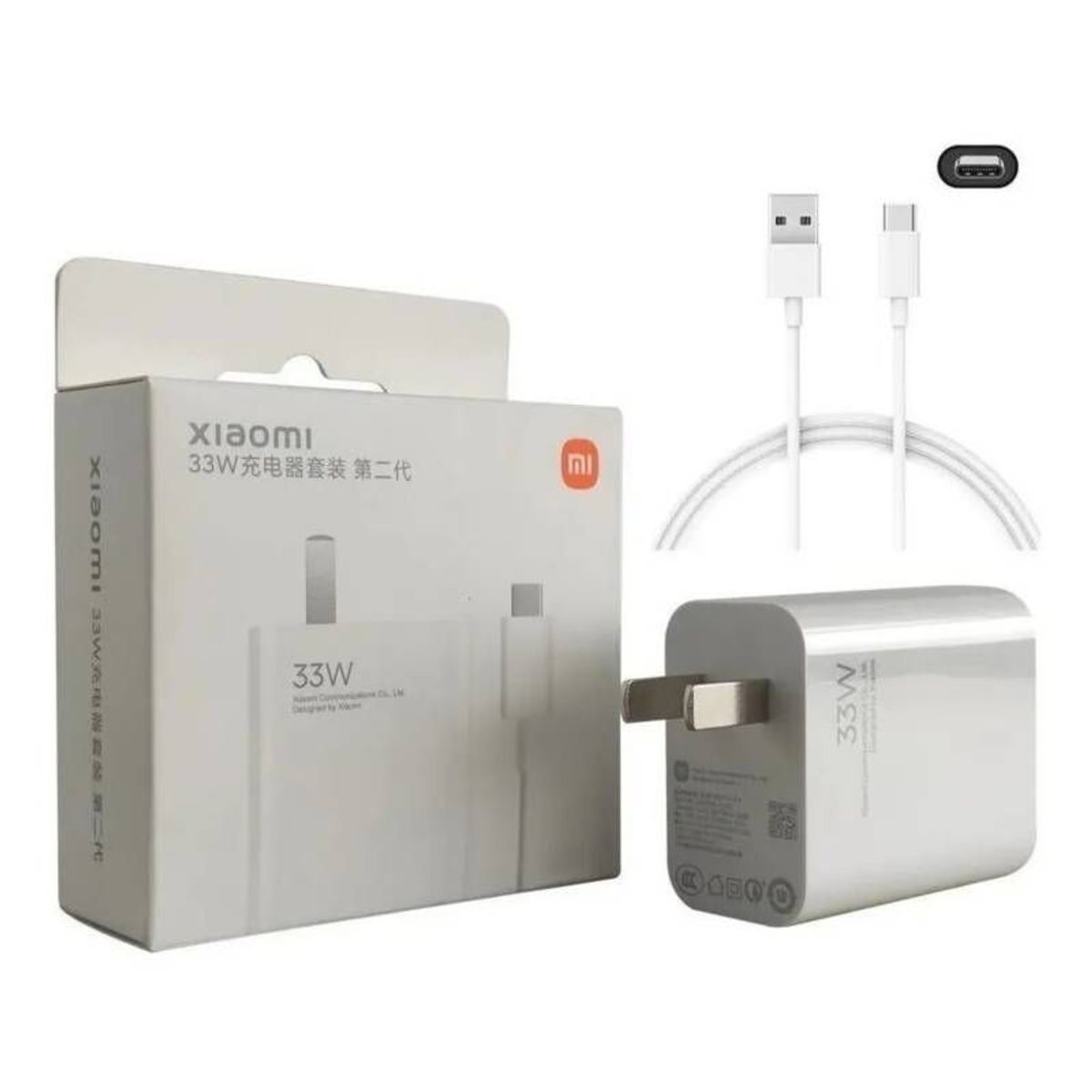 XIAOMI - Cargador Para Xiaomi 33W Carga Rapida USB A TIPO C - Original