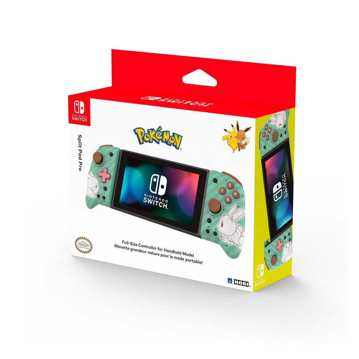 HORI - Mando Hori Split Pad Pro Controller Switch Pokemon Pikachu y Eevee