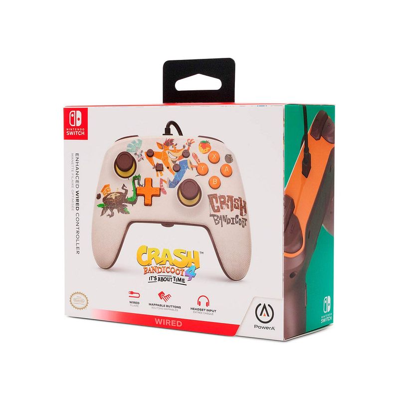 POWER A - PowerA Enhanced Wired Controller para Nintendo Switch Quantum Crash