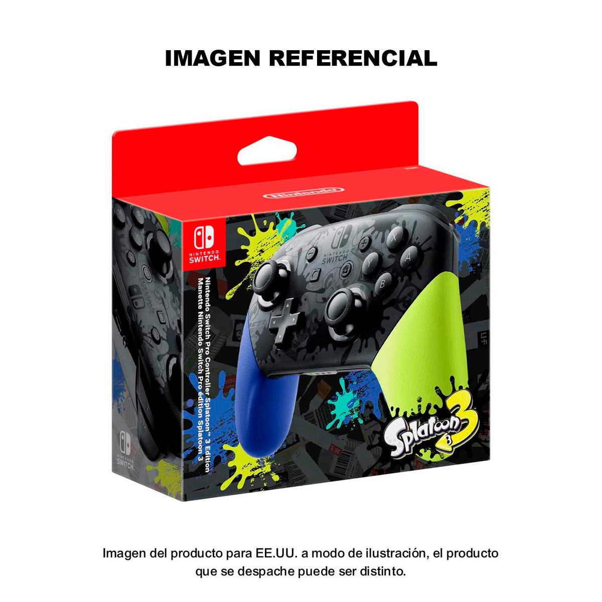 NINTENDO - Mando Pro Controller Nintendo Switch Edicion Splatoon 3