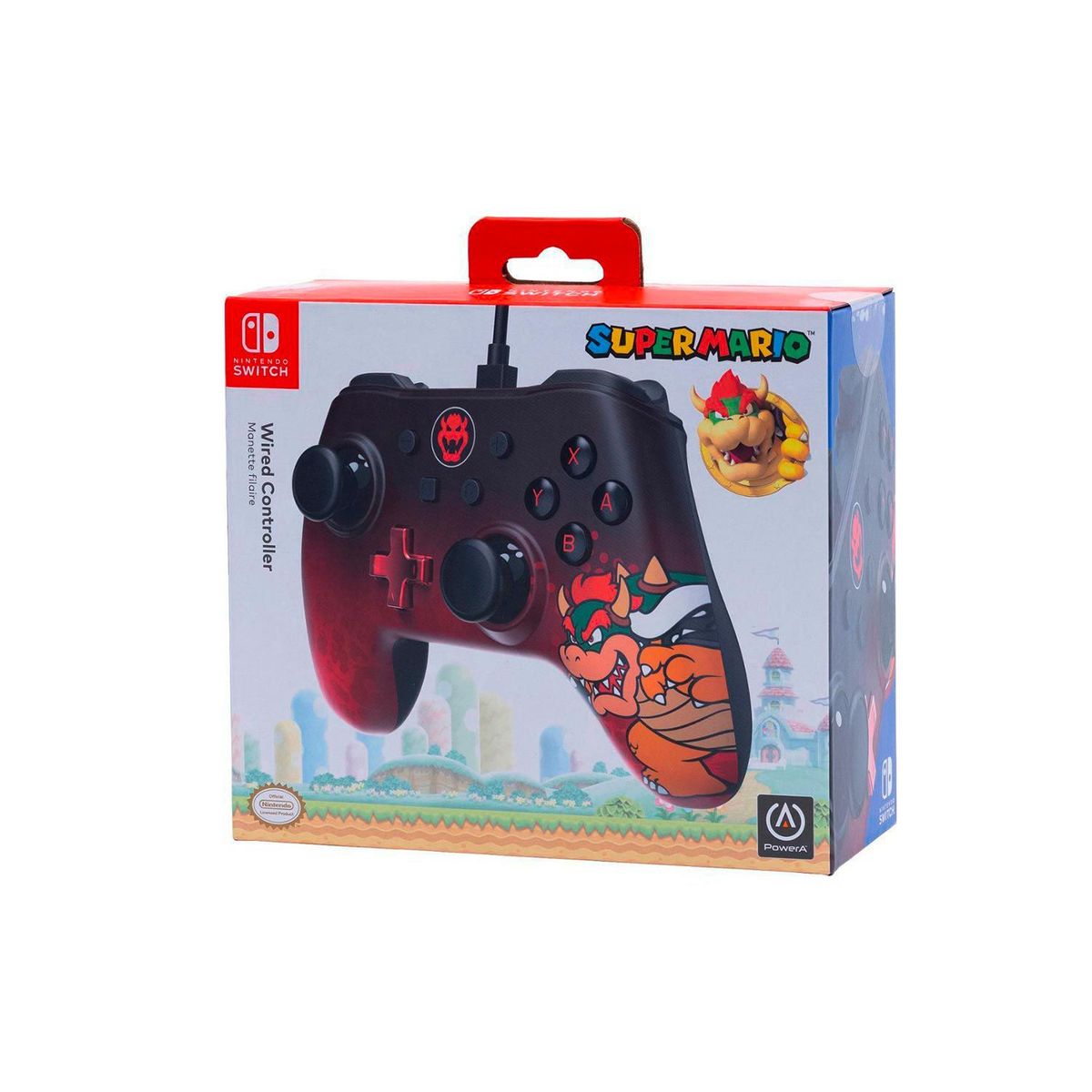 POWER A - Mando Power A con Cable para Nintendo Switch Bowser Edicion