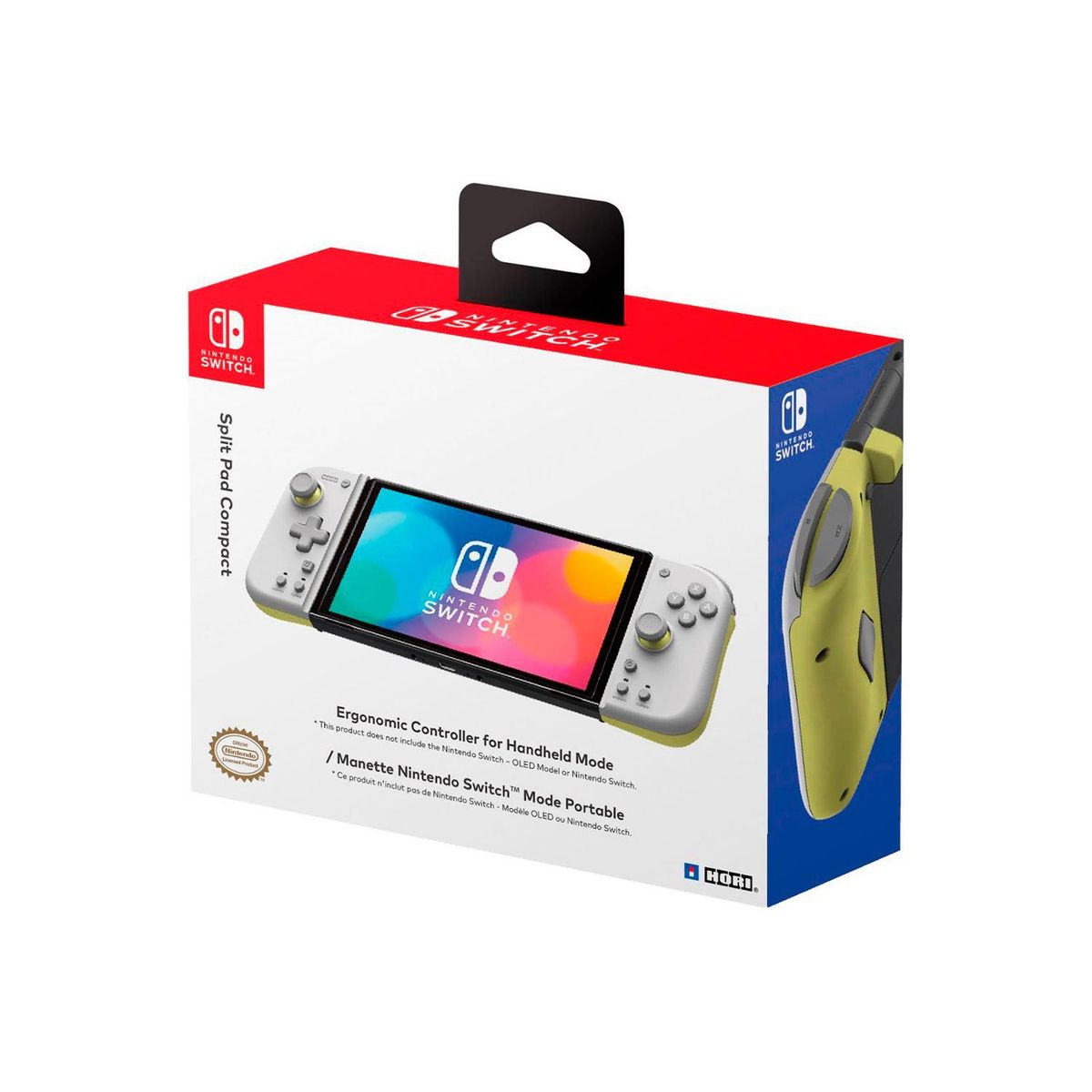 HORI - Mando Hori Split Pad Compact para Nintendo Switch Light Gray &Yellow