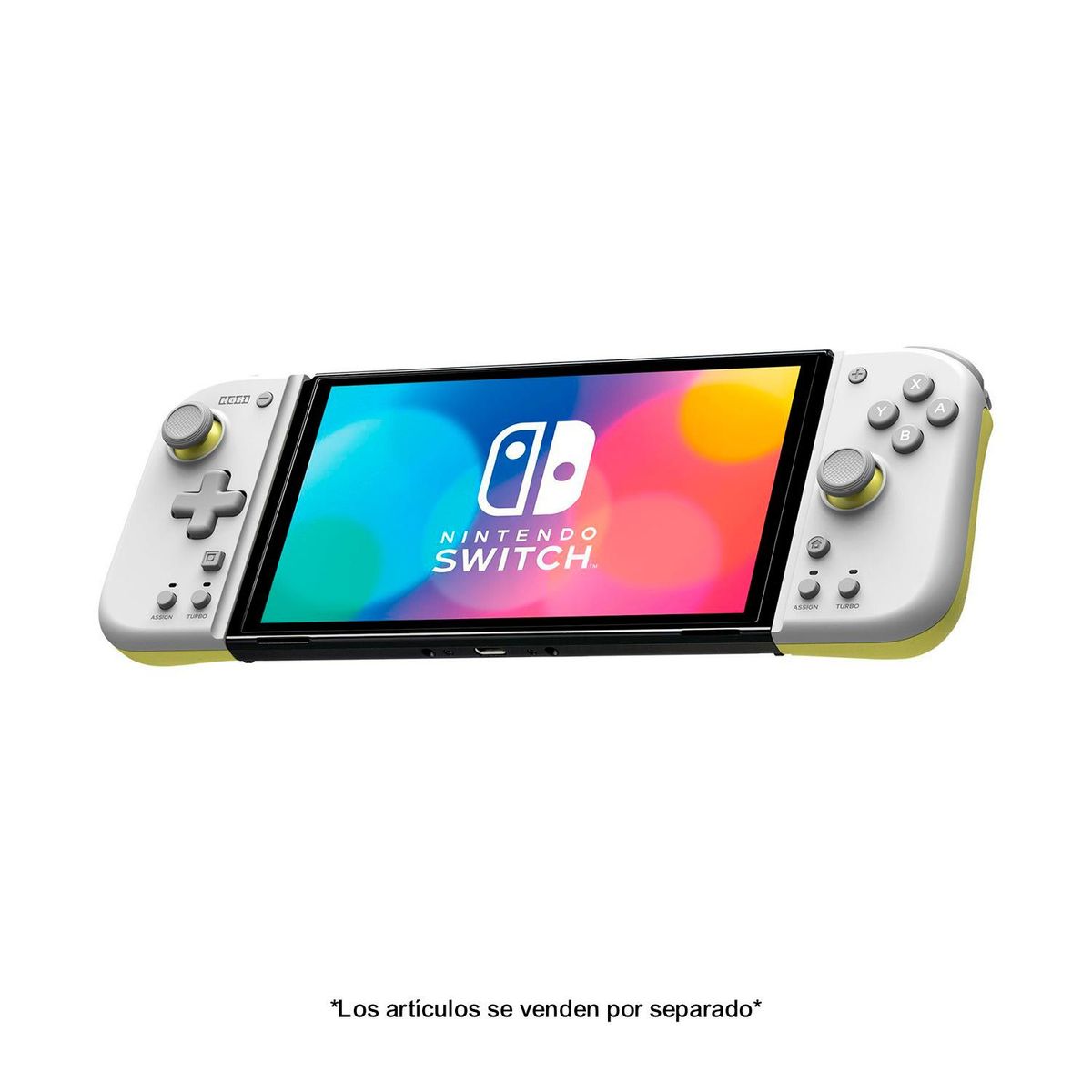 HORI - Mando Hori Split Pad Compact para Nintendo Switch Light Gray &Yellow