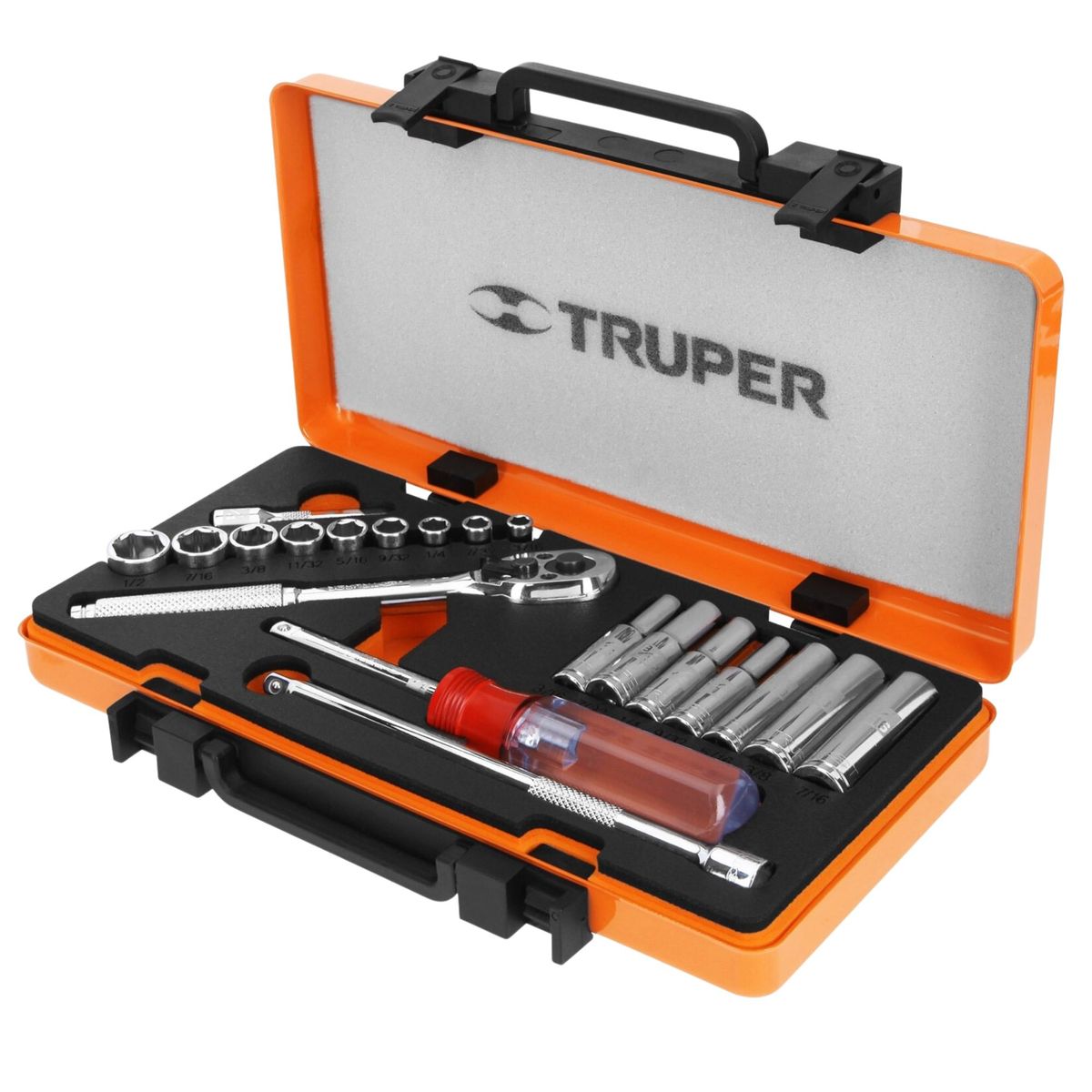 TRUPER - Set de Herramientas Mecánicas 20 Piezas 1/4" milimetrico Truper