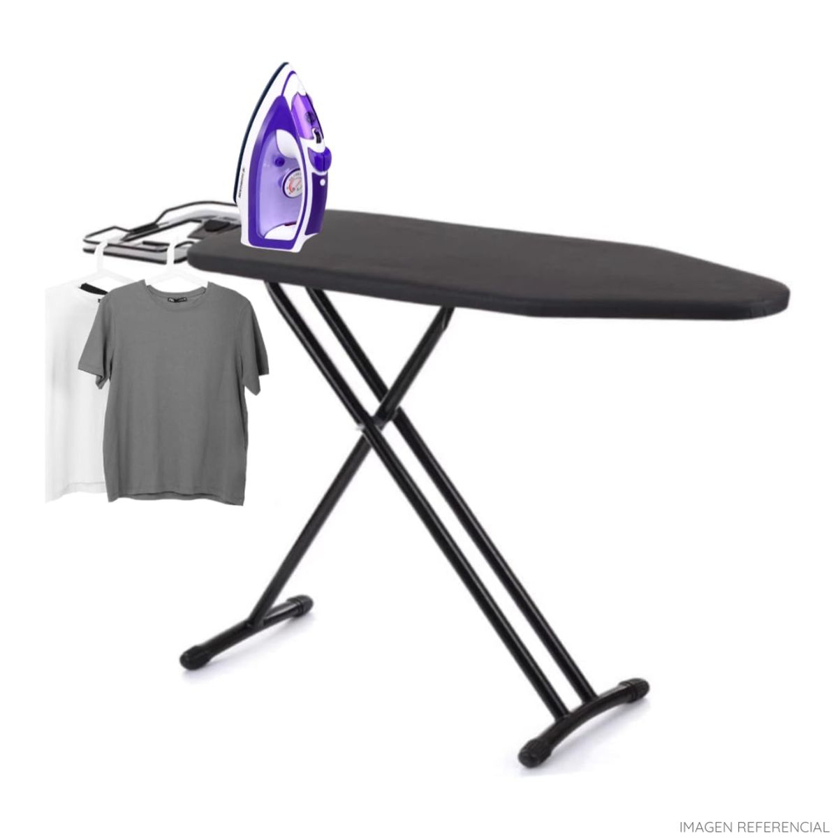 INSPIRA MARKET - Tabla de planchar Planchador regulable Negro