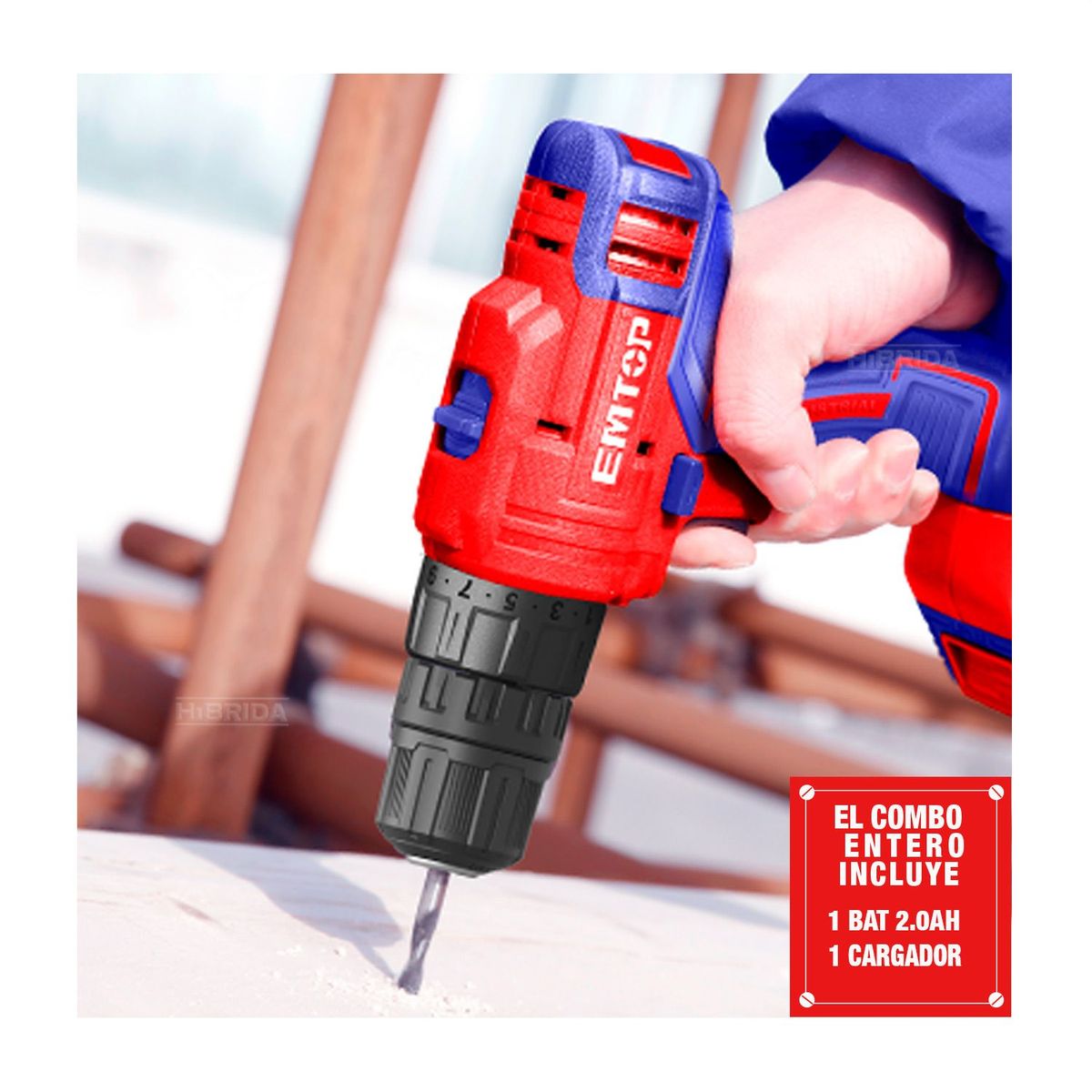 EMTOP - TALADRO ATORNILLADOR 20V EMTOP LENTES PROTECCIÓN OSCURO EMTOP
