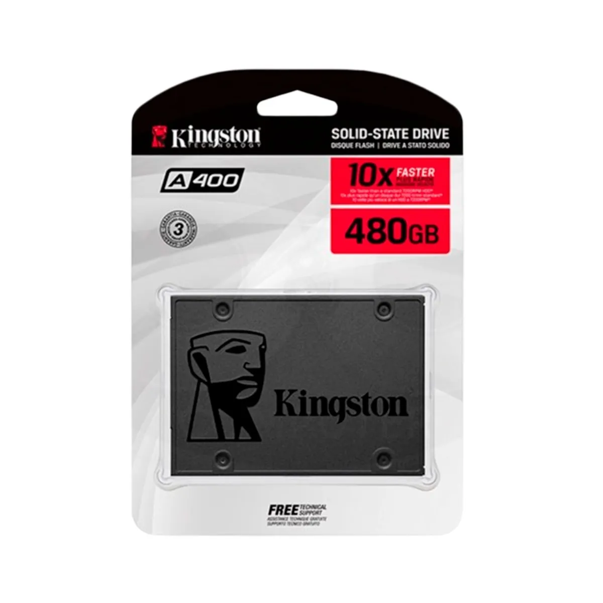 KINGSTON - DISCO SOLIDO INTERNO KINGSTON A400 480GB 2.5" SATA P/N: SA400S37/480G