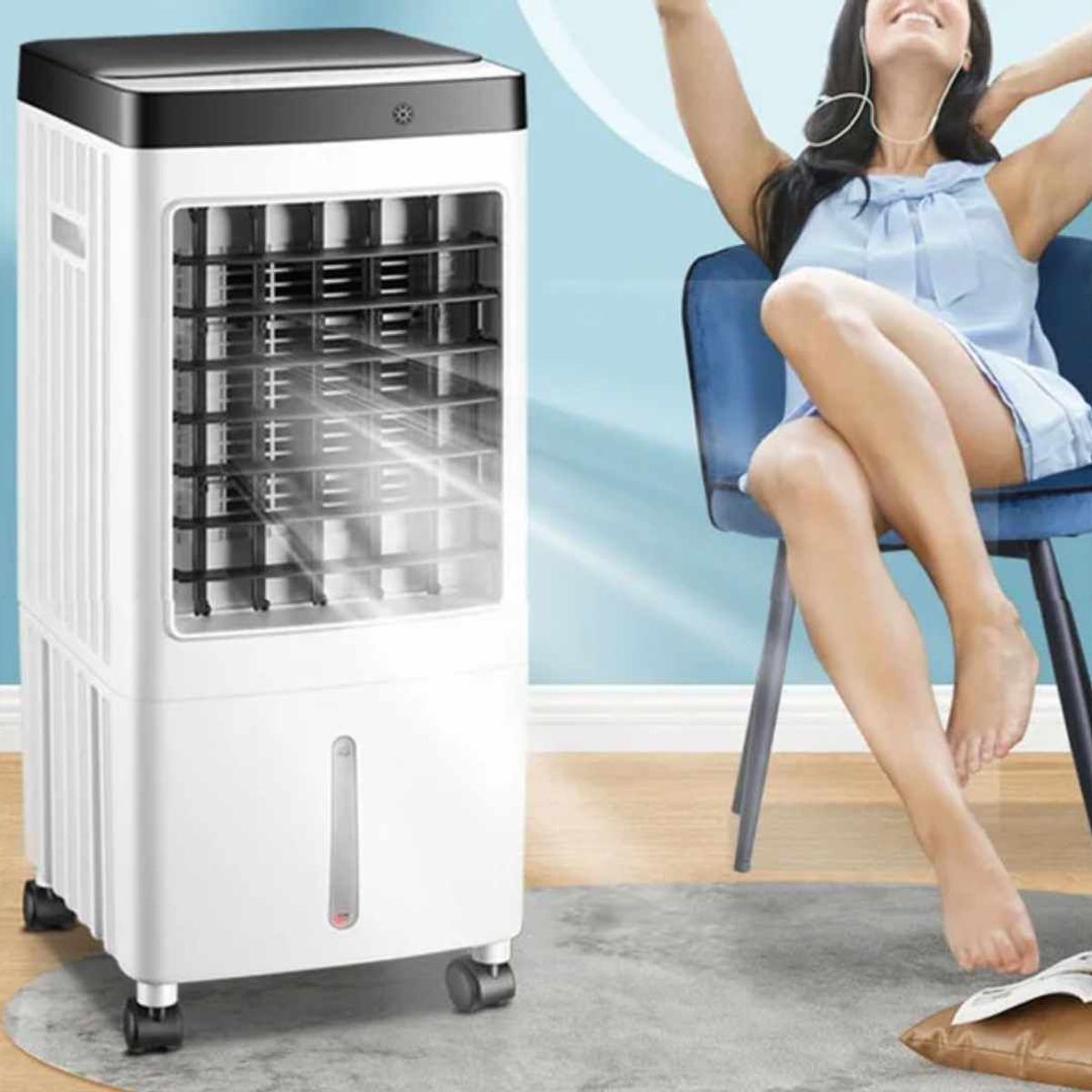 GENERICO - Ventilador de Aire Frio Portatil tipo Acondicionado Casa Hogar Kx-1000