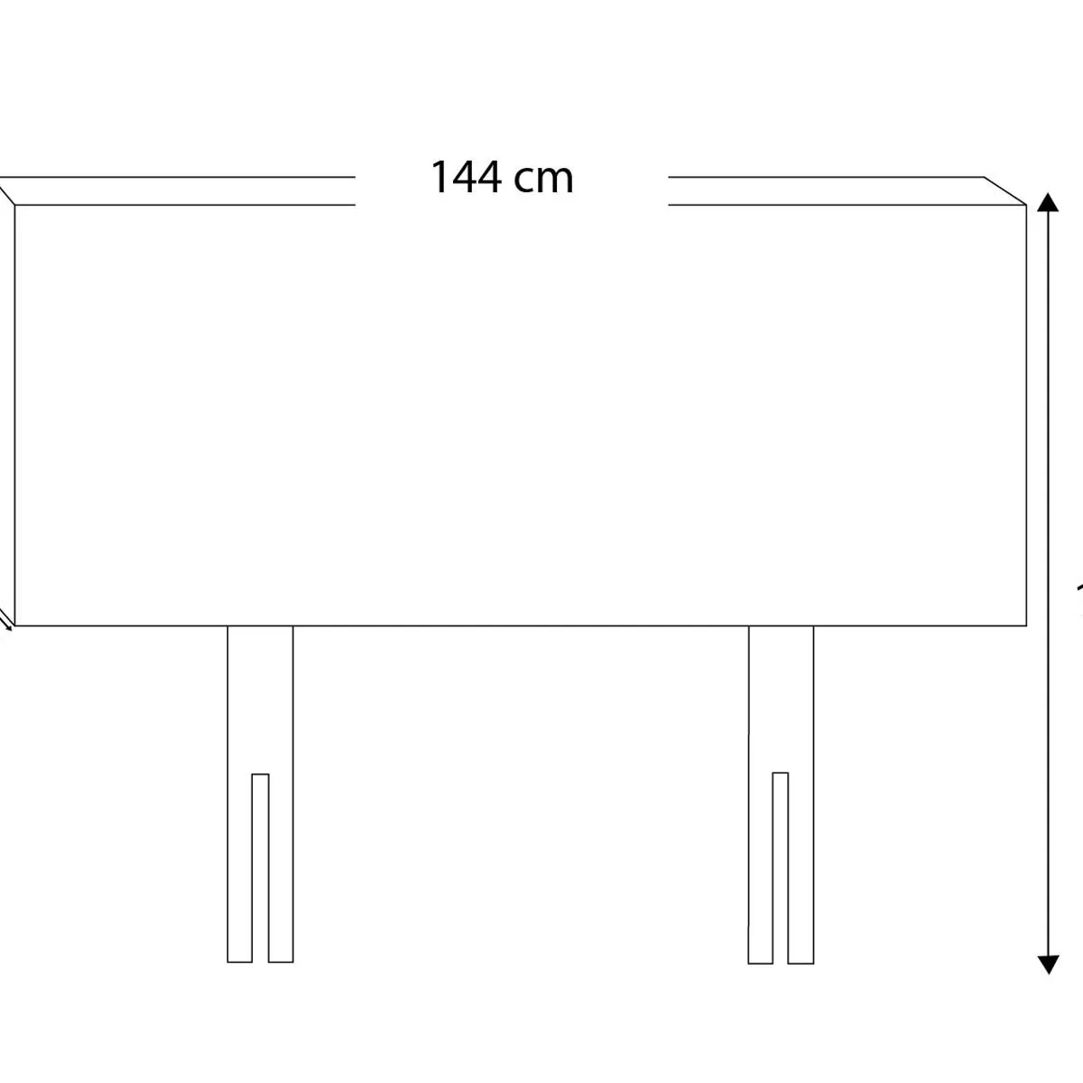 BARAKA HOME - Cabecera Opole Patas Desmontables 2 plz - Cobalto