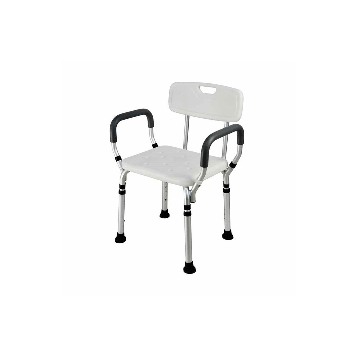 GENERICO - Silla de Ducha con Apoya Brazos de Aluminio para Baño