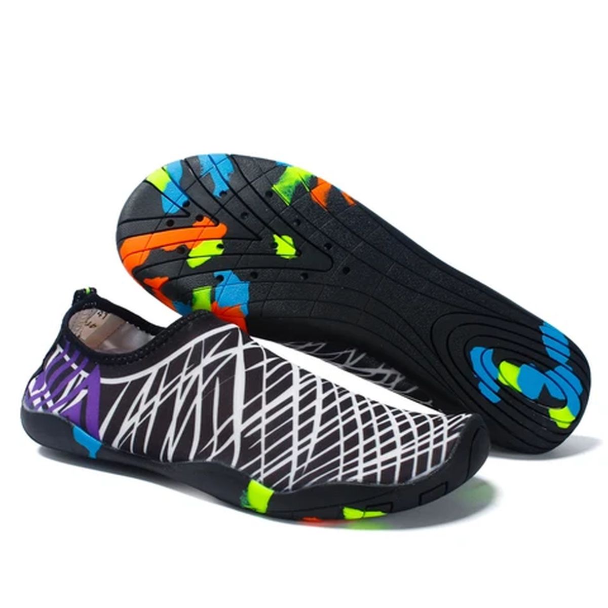 AQUA&MODA - Aquashoes Zapatos Acuáticos Unisex Aquamoda M1ANR Negro rallado - Negro_.