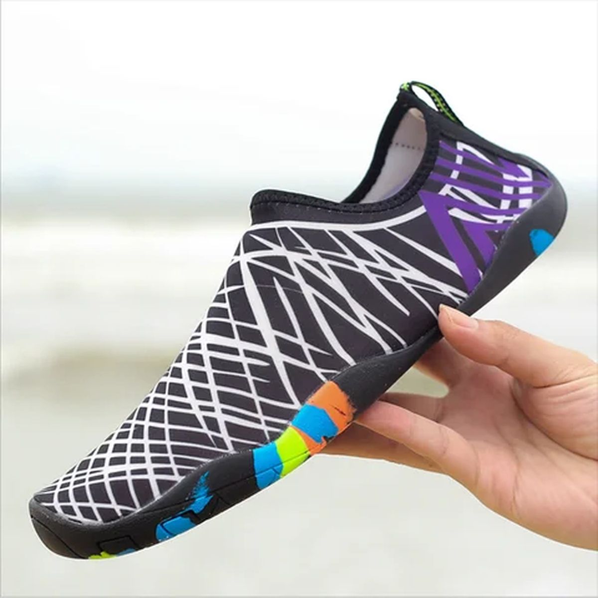 AQUA&MODA - Aquashoes Zapatos Acuáticos Unisex Aquamoda M1ANR Negro rallado - Negro_.