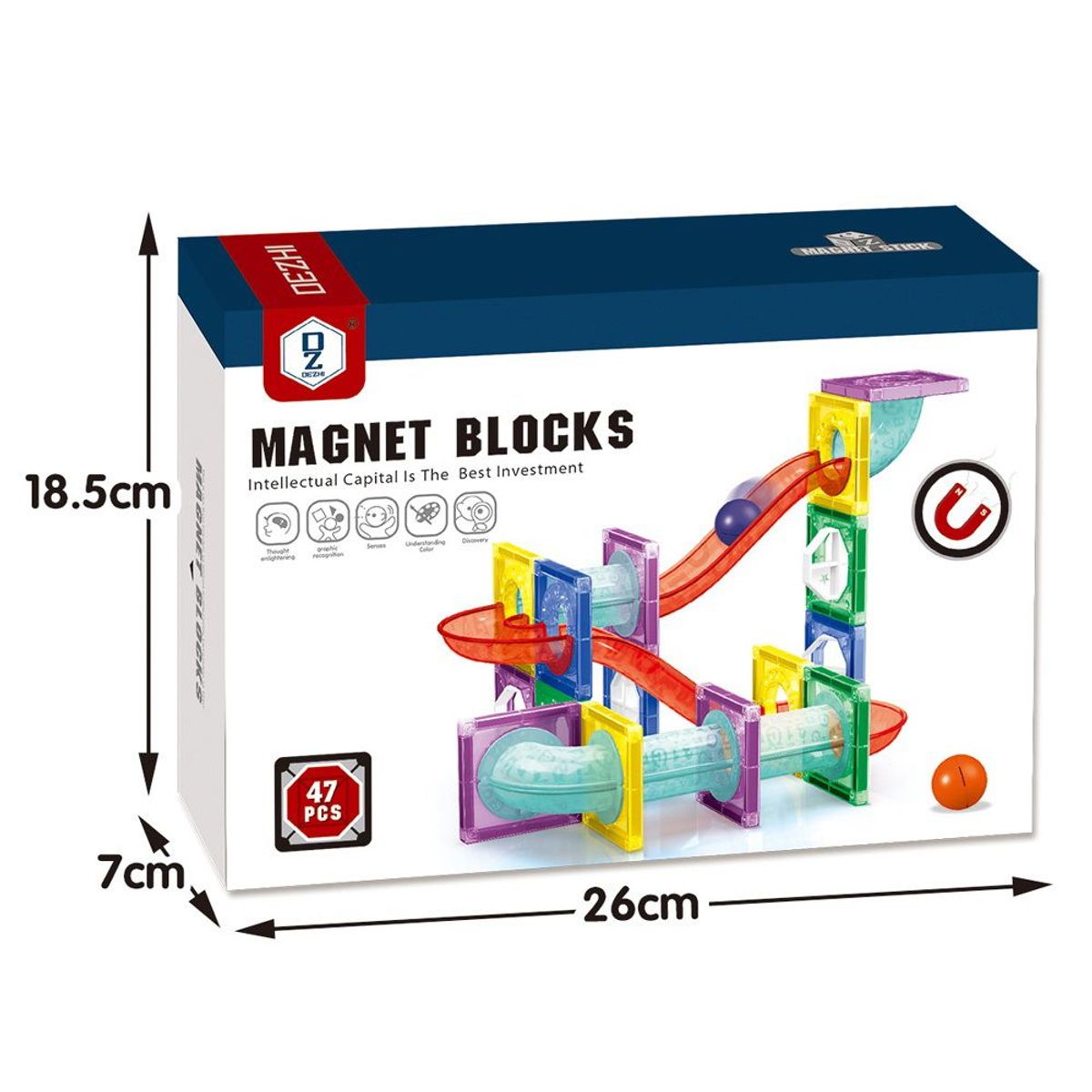 OEM - Juego Bloques Magnéticos Estimulación Niños 47 PCS