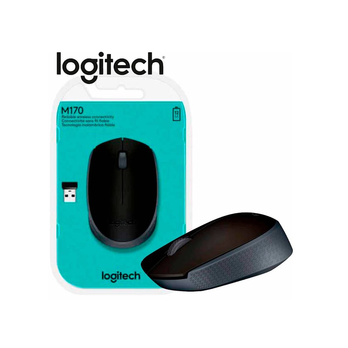 LOGITECH - MOUSE LOGITECH M170 WIRELESS BLACK