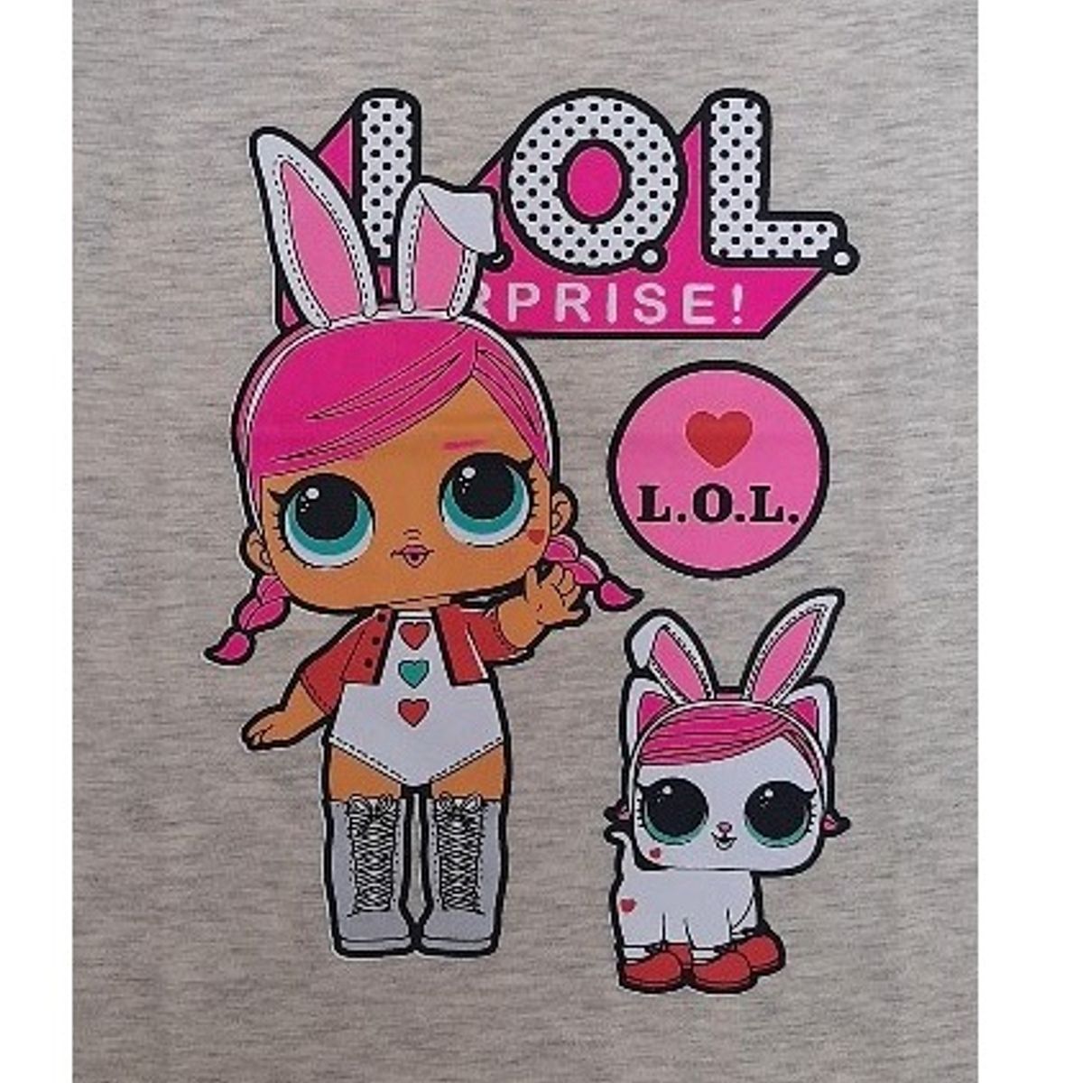 FODAGO - Polo niña manga corta Lol Conejo - Beige