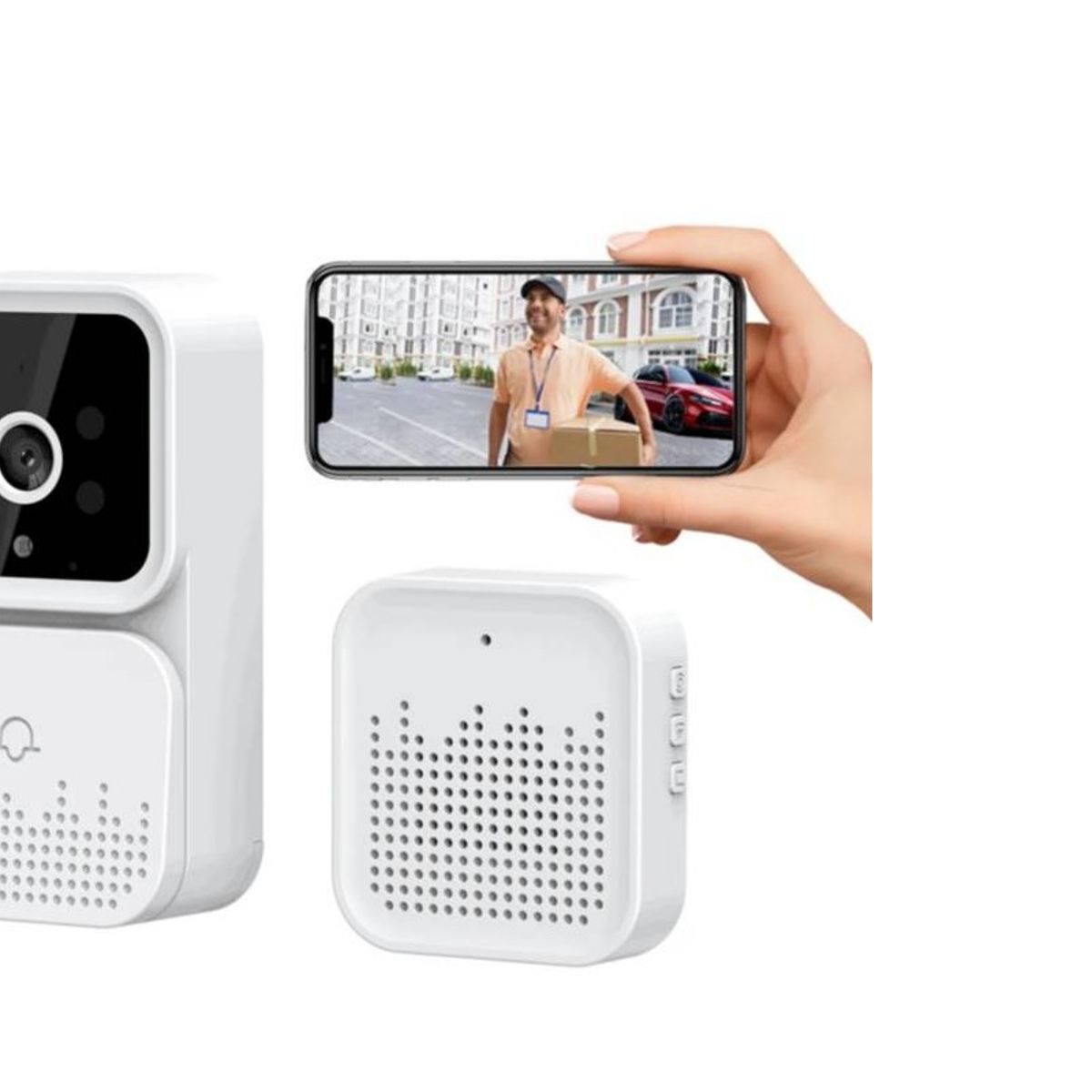 GENERICO - Timbre Con Cámara HD Inalámbrica Intercomunicador Para El Hogar