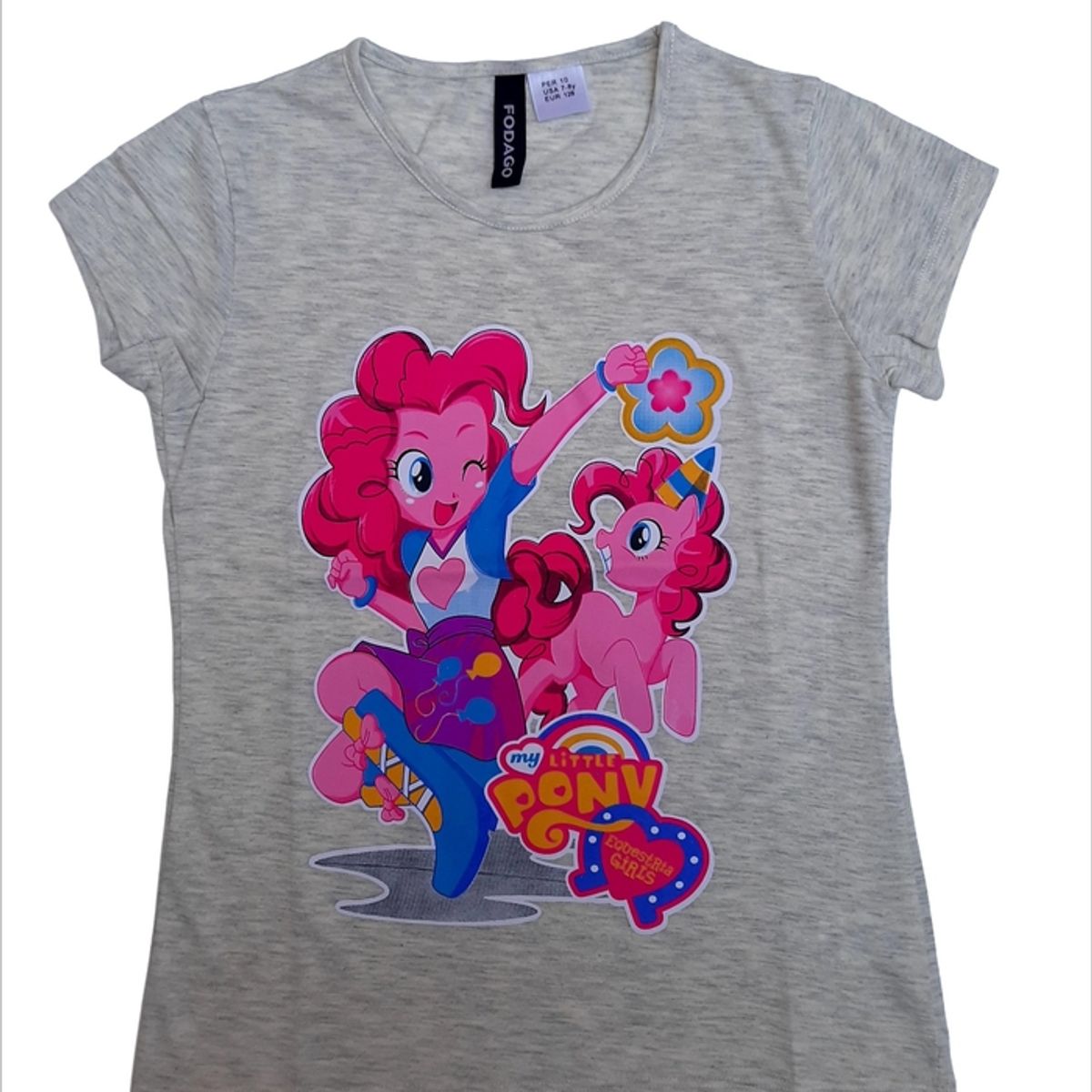 FODAGO - Polo niña manga corta Pony 2 - Beige.