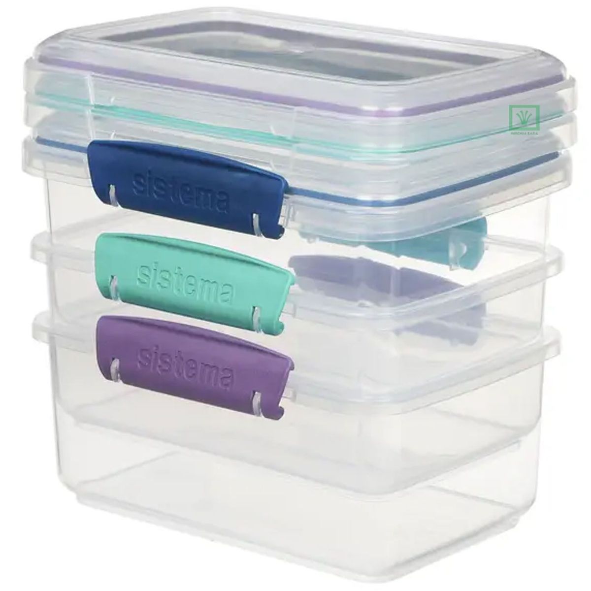 SISTEMA - Kit de 3 contenedores para almacenamiento de alimentos Sistema KLIP IT