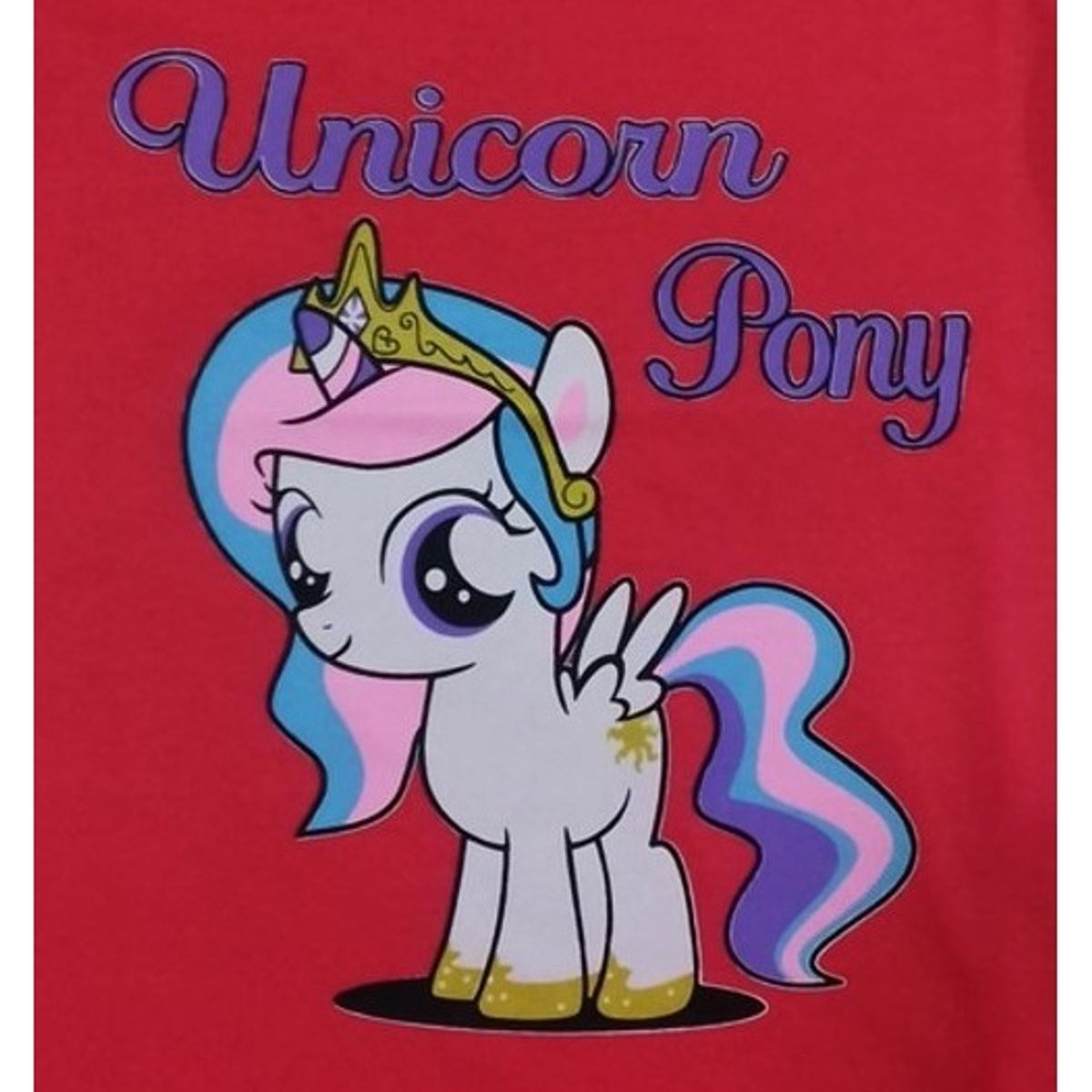 FODAGO - Polo niña manga corta Unicornio 3 - Rojo.