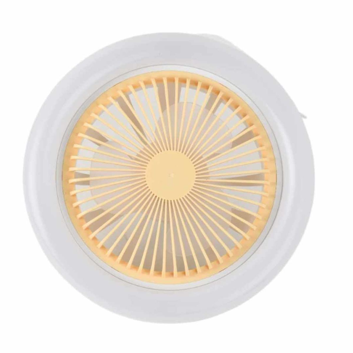 GENERICO - Foco Ventilador LED Ahorrador Control Multifuncion Oficina Amarillo