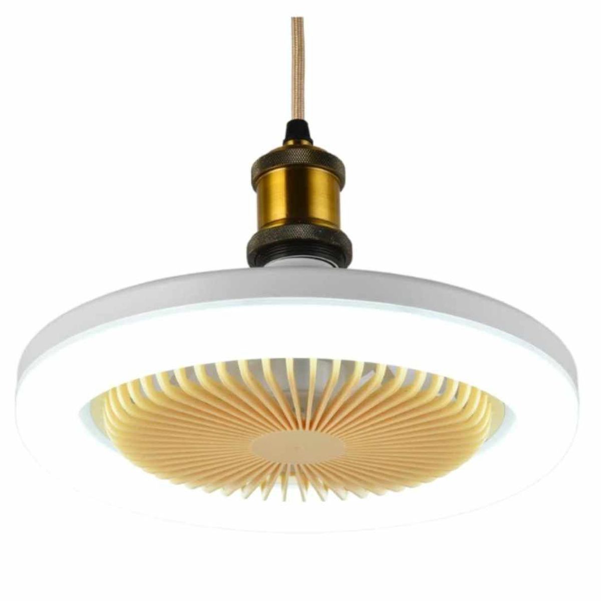 GENERICO - Foco Ventilador LED Ahorrador Control Multifuncion Oficina Amarillo