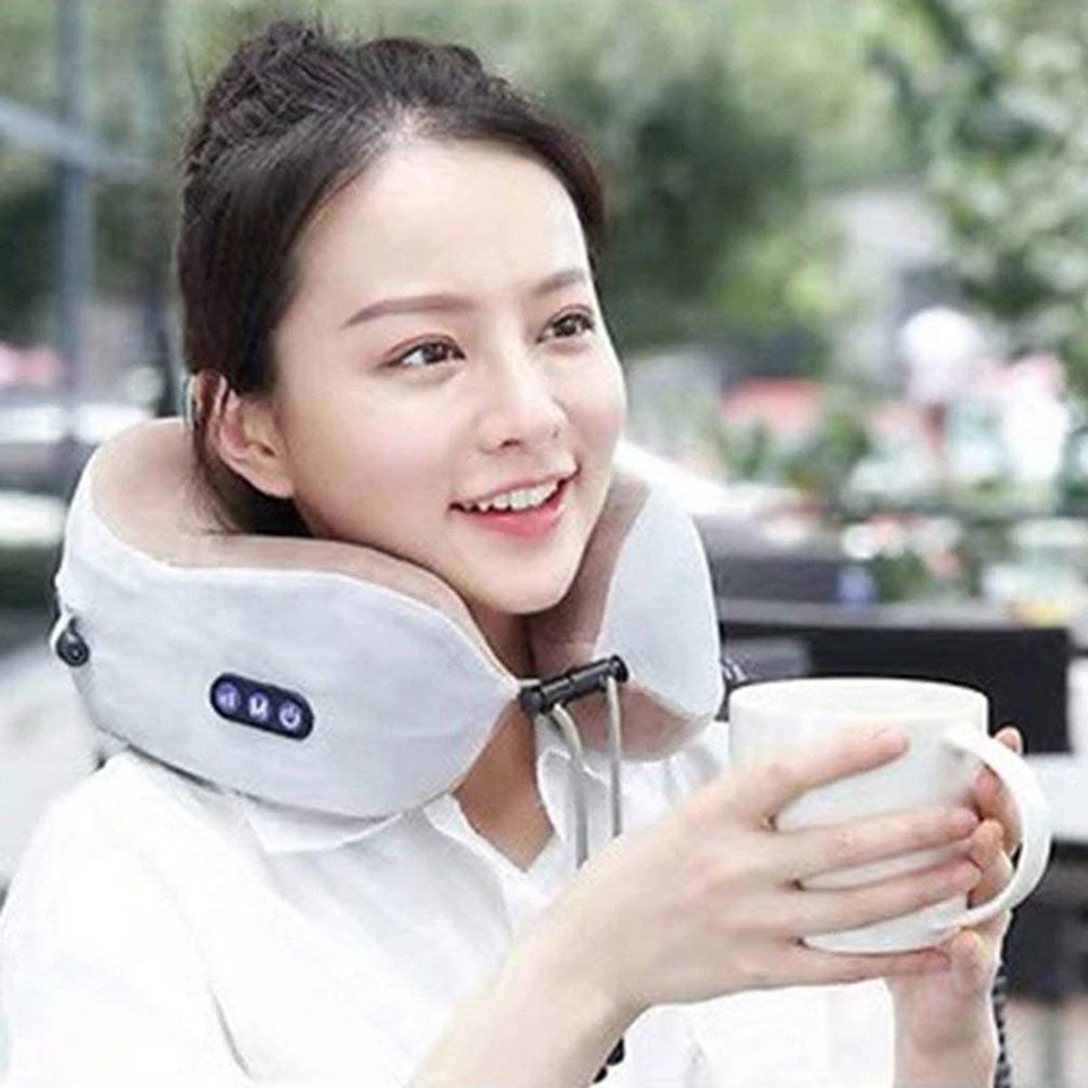 GENERICO - Almohada Masajeador Cuello Espalda Cuerpo para Avion  Auto Recargable