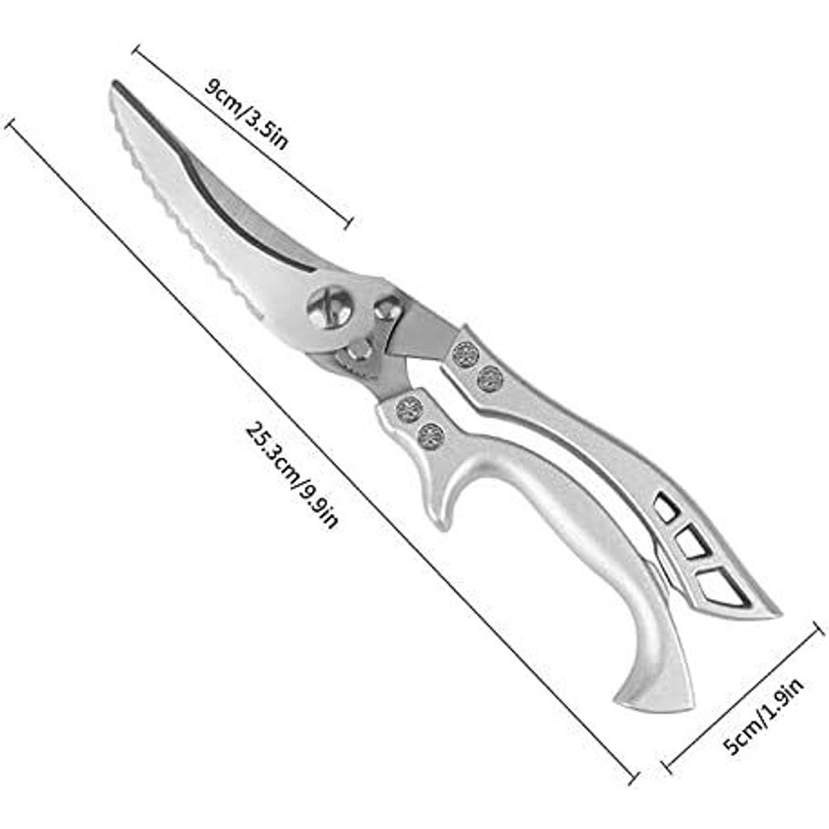 GENERICO - Tijera Acero Inoxidable De Cocina Multifunción