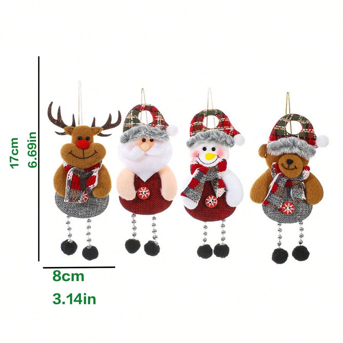 VATYERTY - 4 Piezas Colgante De Tela De Navidad