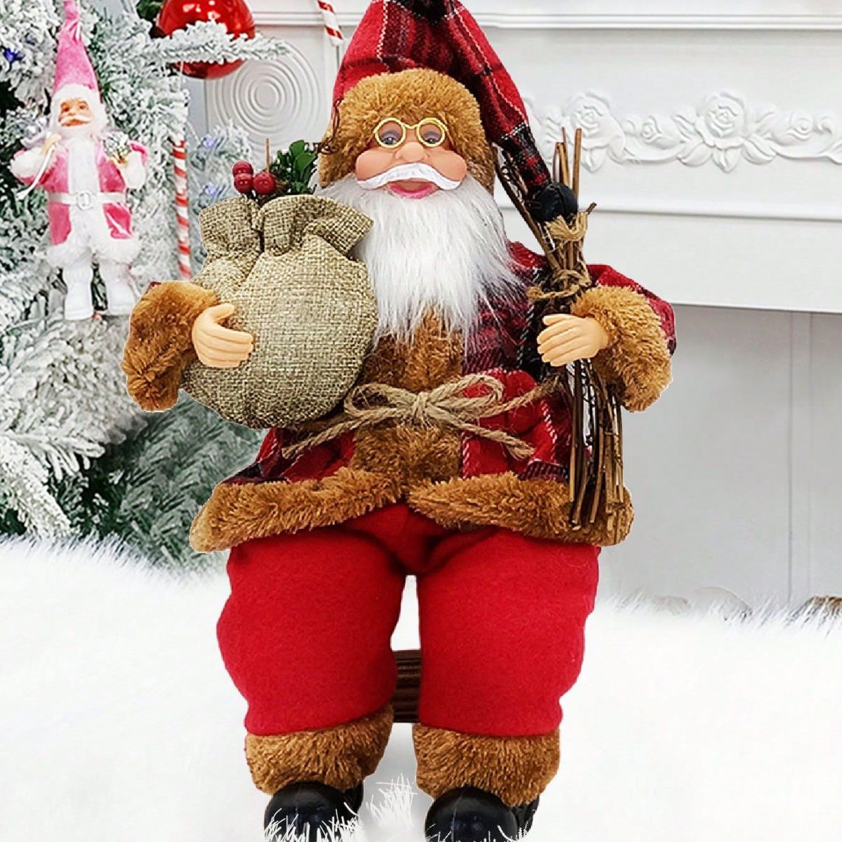 VATYERTY - 1 pieza-14 pulgadas sentado Chef Papá Noel para el hogar #7