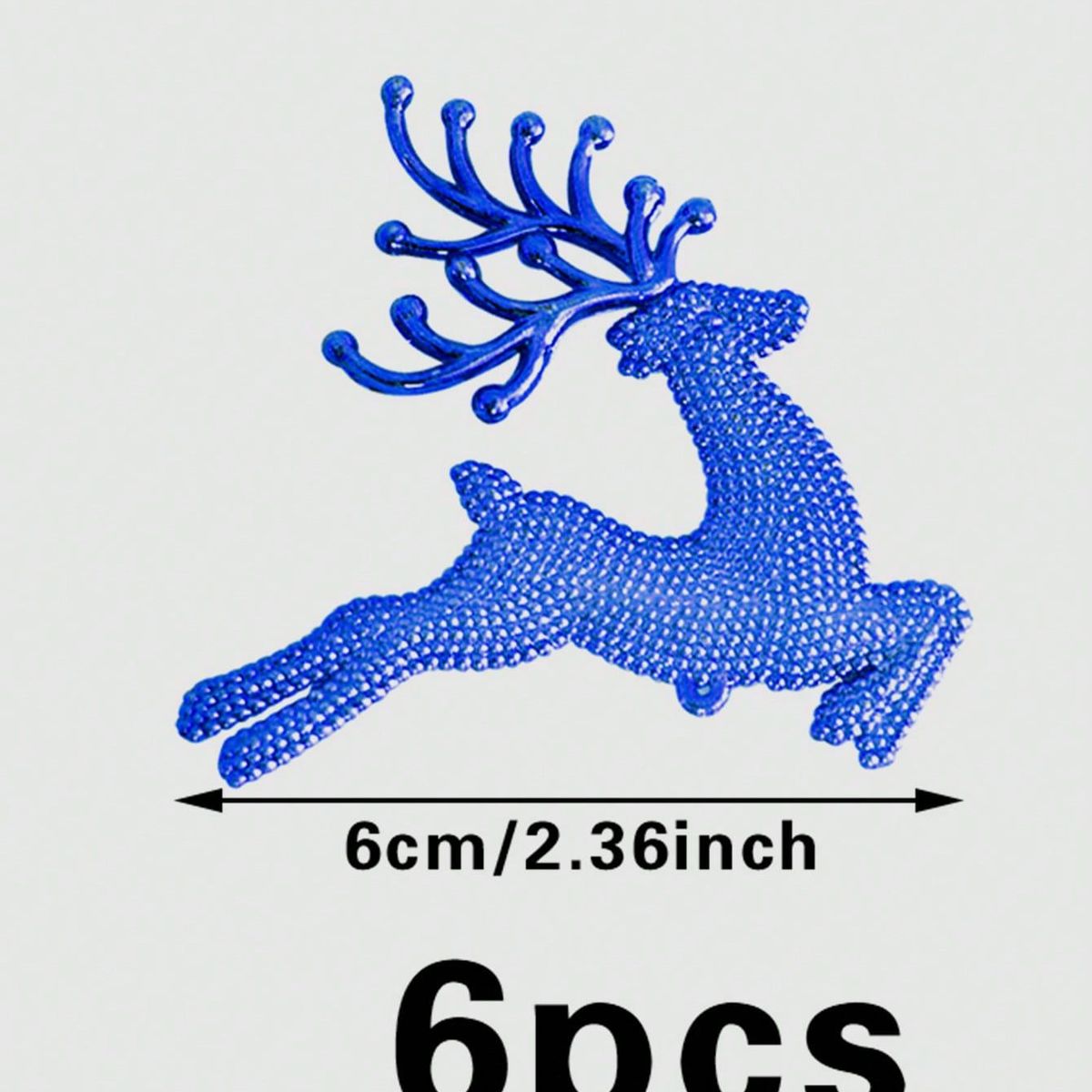 VATYERTY - 6 Piezas Colgantes De Reno Dorado Para Navidad azul