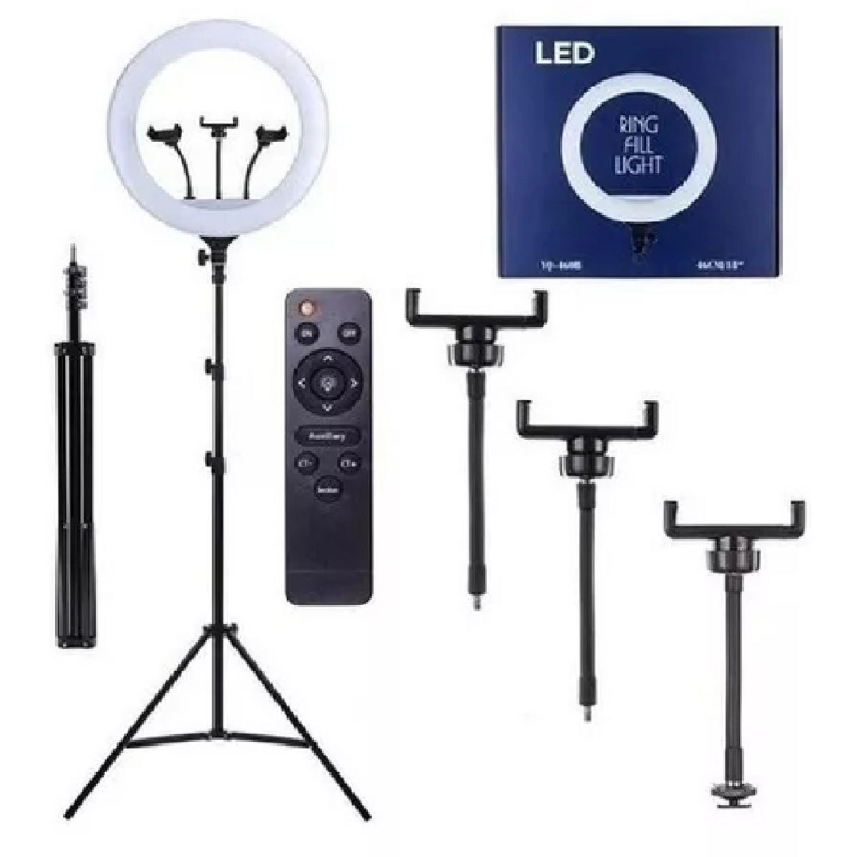 GENERICO - Aro Anillo Luz Led 45 CM Fotografía y Video + Trípode + Control