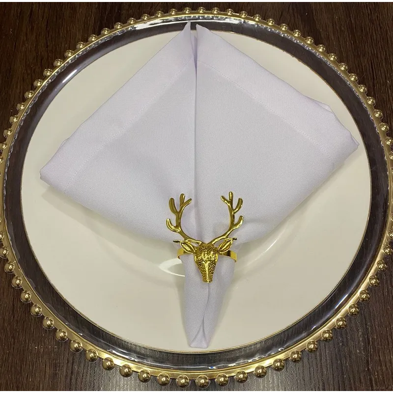 GENERICO - Servilletas de tela lino color blanco juego de 6 - 40 X 40cm