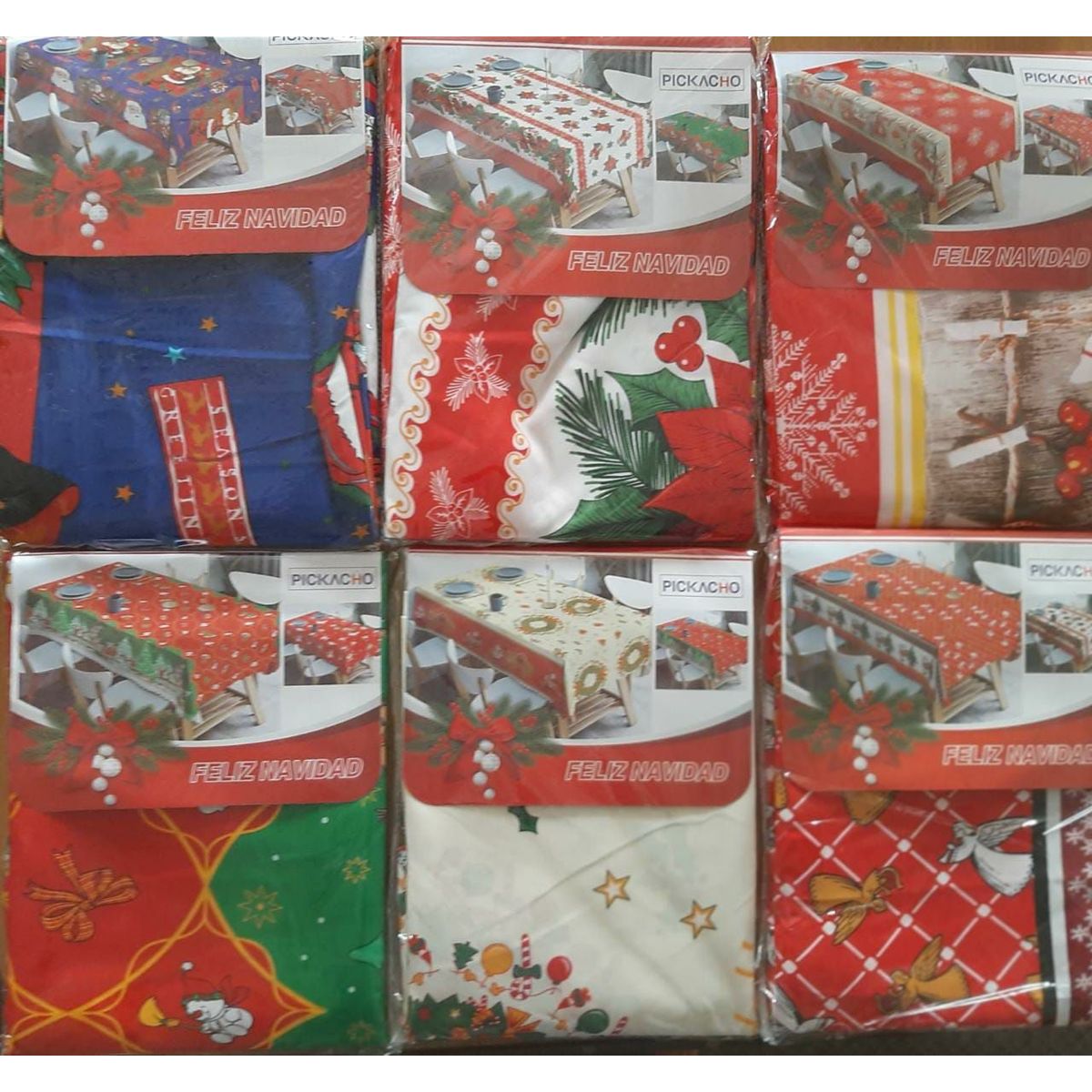 GENERICO - Mantel Navideño Rectangular 152cm x 250cm PARA 6 SILLAS