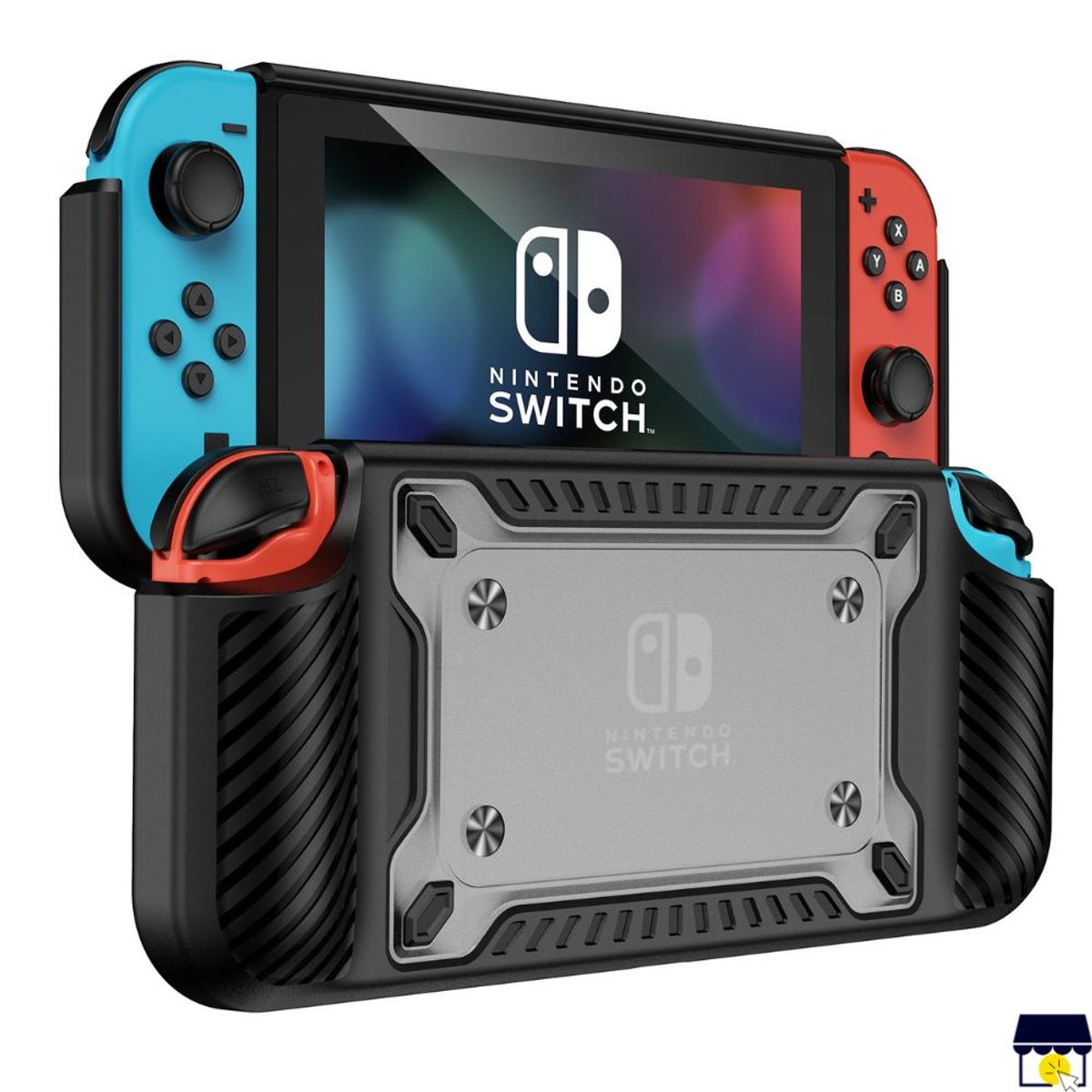 GENERICO - Case o funda con soporte portajuegos para Nintendo Switch OLED - NEGRO