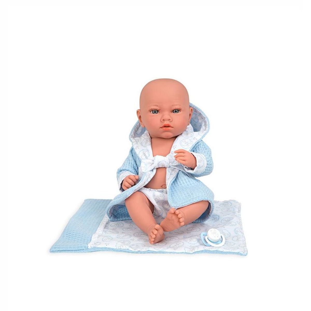 MUÑECAS REBORN - Bebe Arias ELEGANCE 38 cm manta azul niño