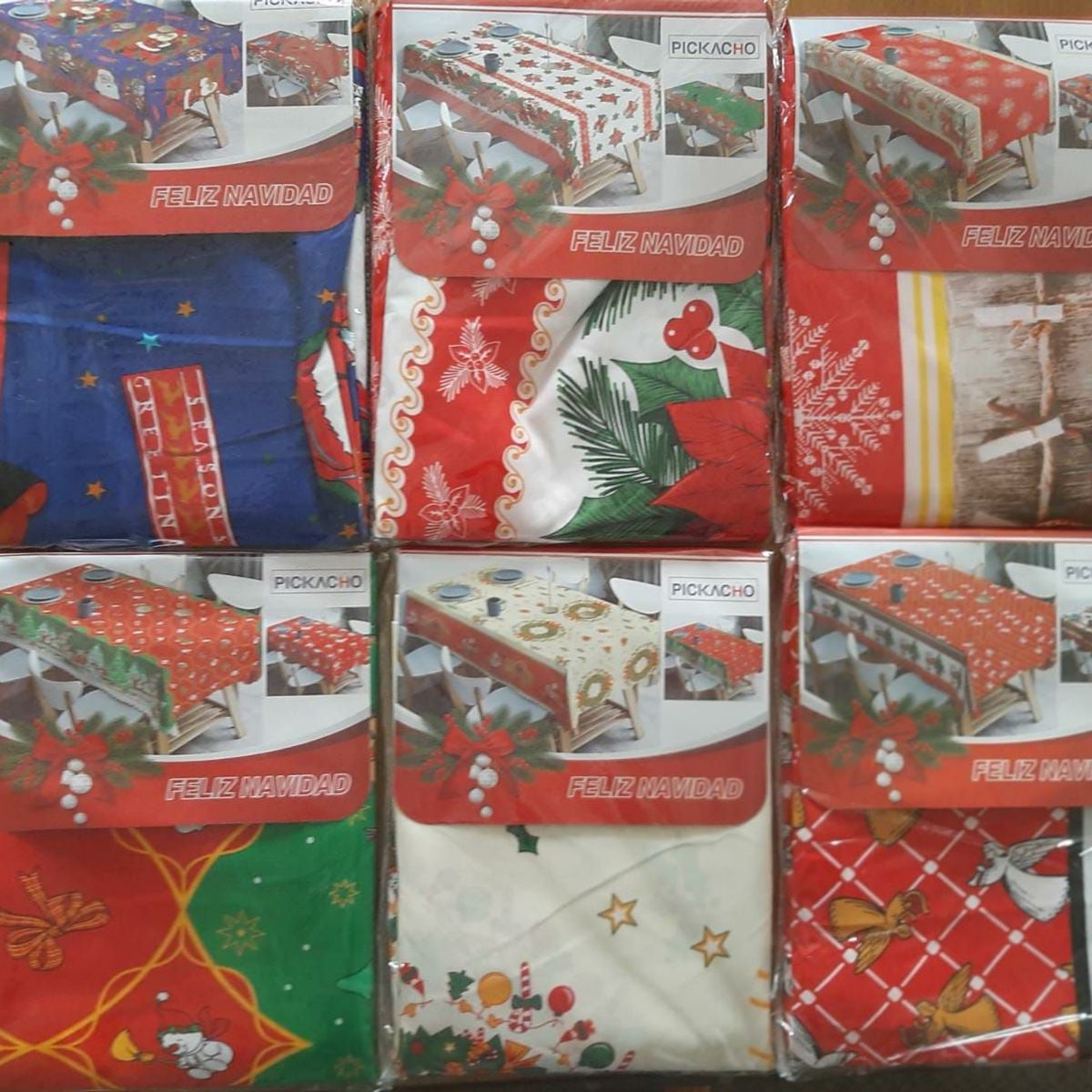 GENERICO - Mantel Navideño Rectangular 152 x 250cm PARA 6 SILLAS