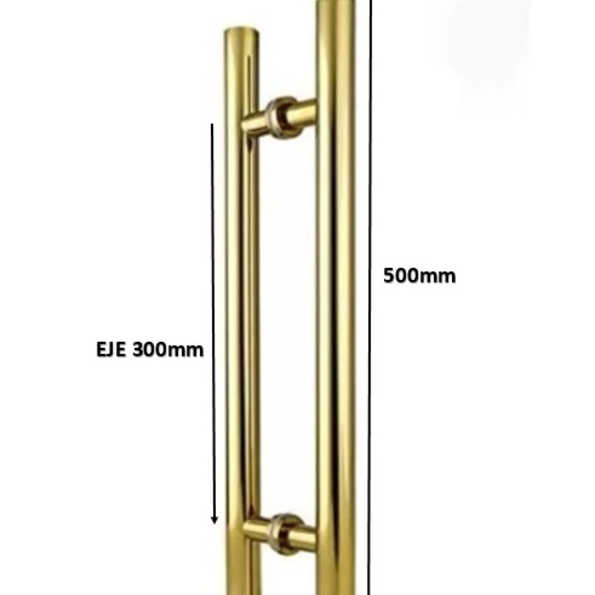 GREEN HOUSE - MANILLON - JALADOR - TIRADOR  H ACERO DORADO PUERTA VIDRIO 50cm