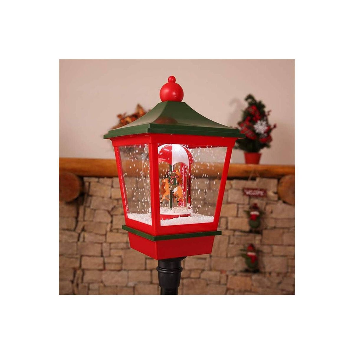 GENERICO - Farol navideño carrusel musical 185cm