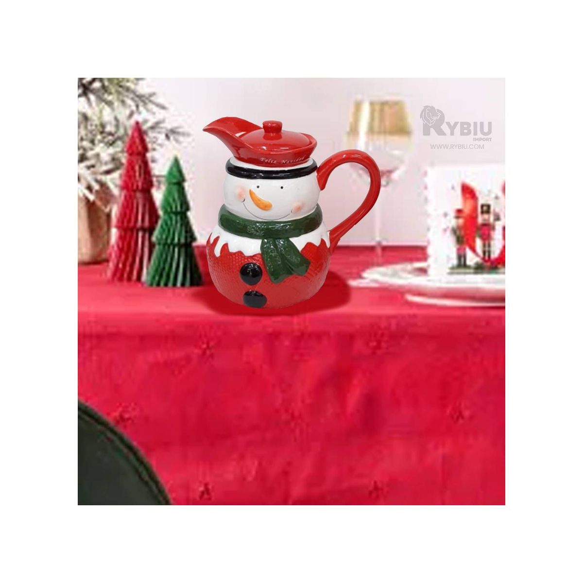 GENERICO - Jarra de Navidad Ideal para Navidad Muñeco de Nieve