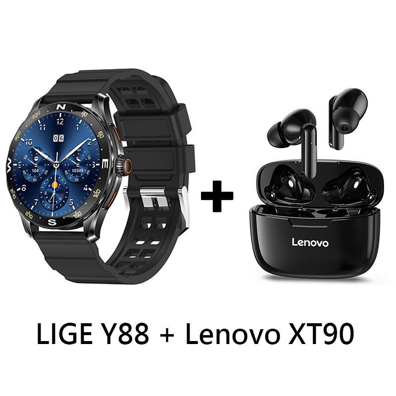 LENOVO - Audífonos Bluetooth Lenovo XT90 y Smartwatch Y88 reloj inteligente