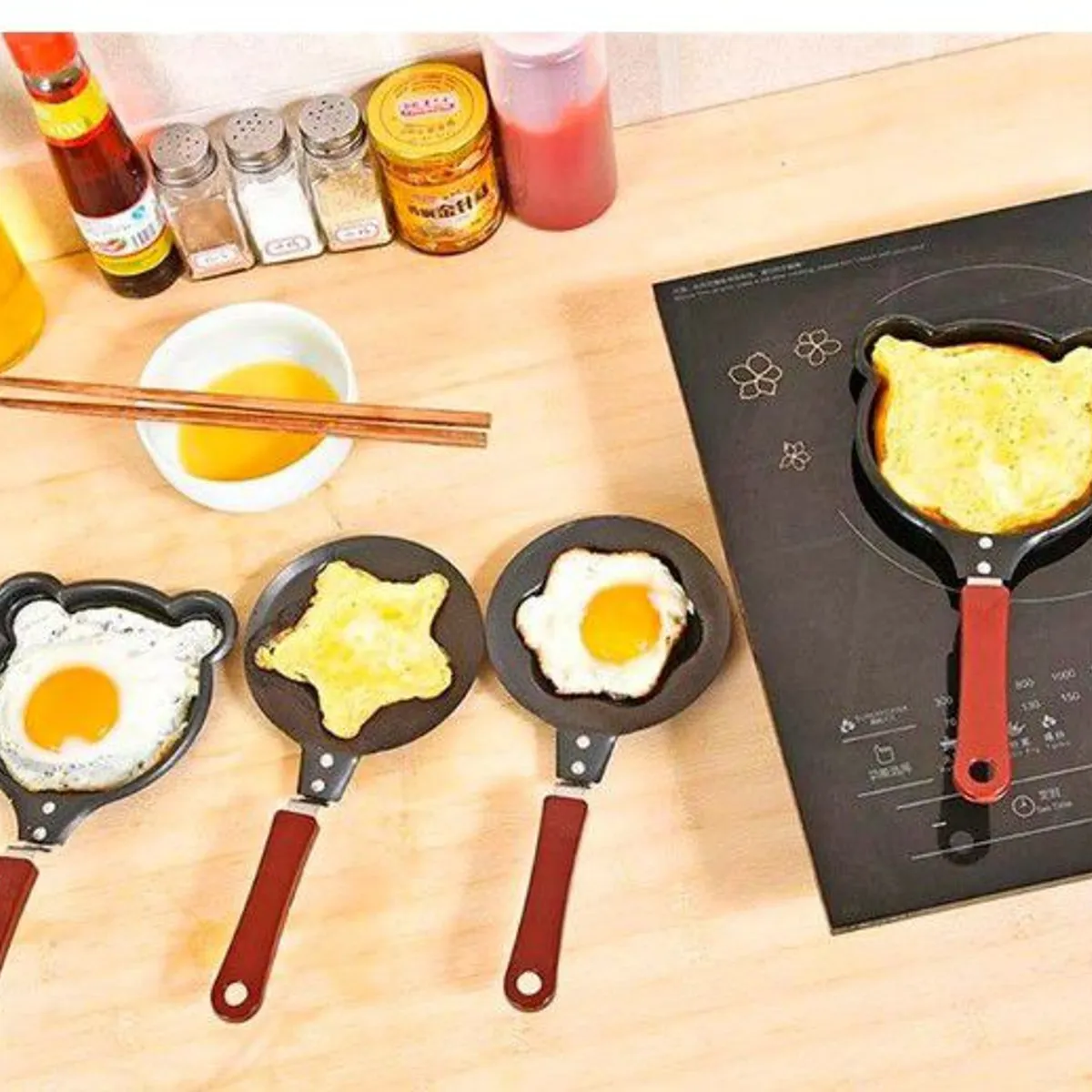 GENERICO - Sartén con diseño pack para huevos y pancakes