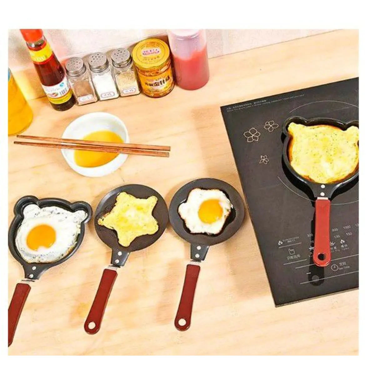 GENERICO - Sartén con diseño pack para huevos y pancakes