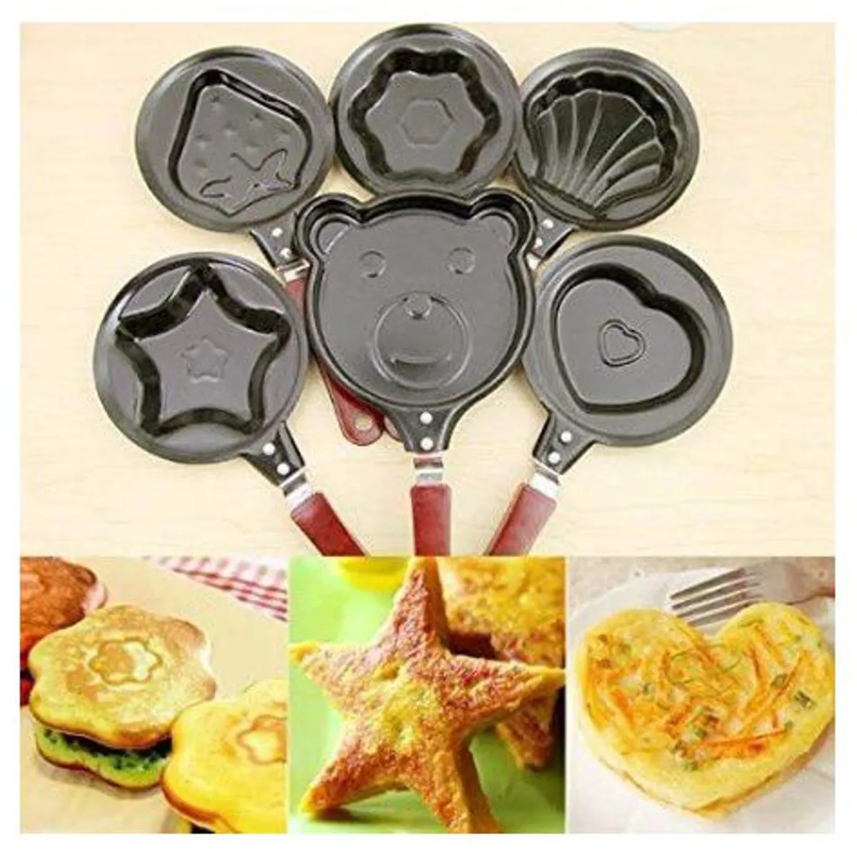 GENERICO - Sartén con diseño pack para huevos y pancakes