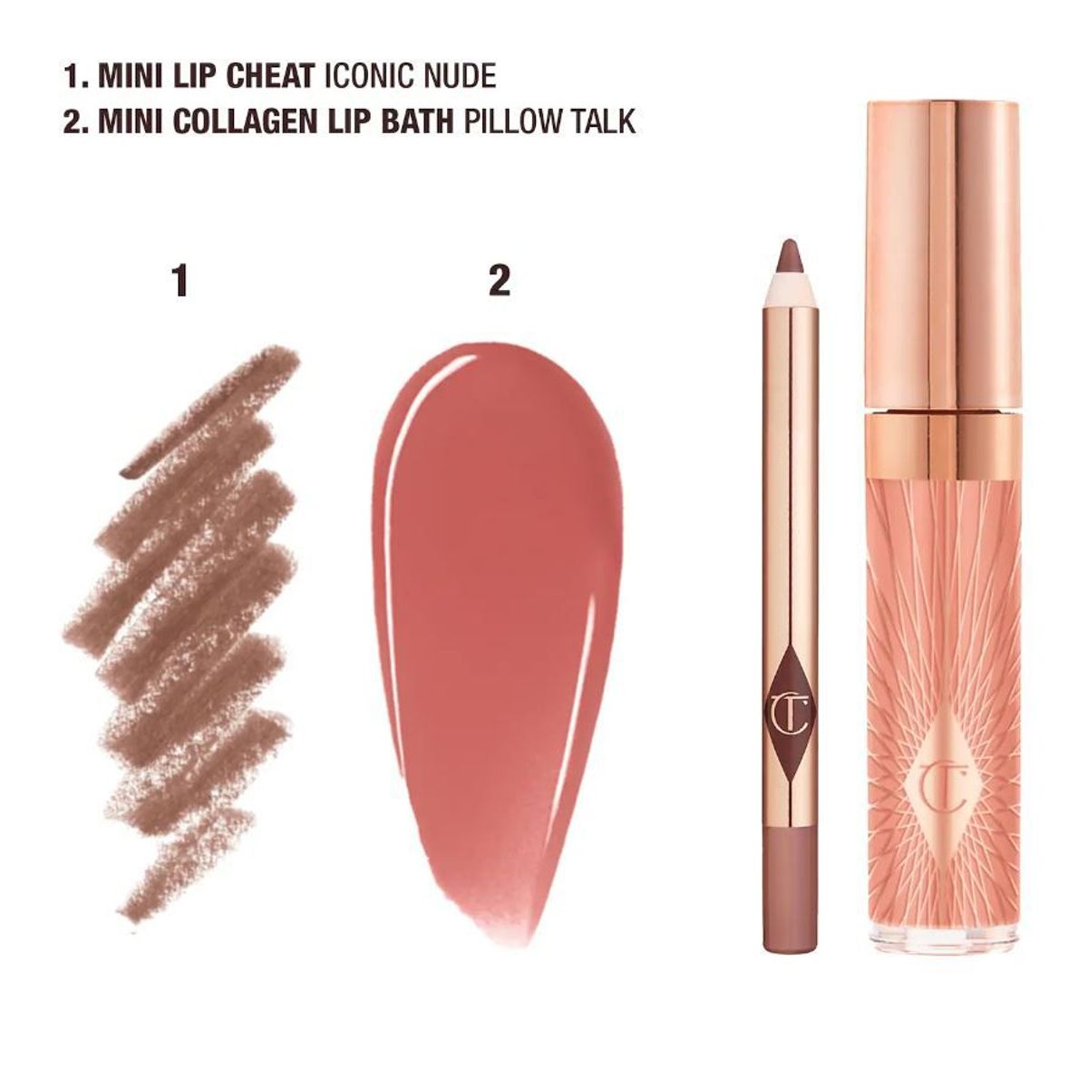 CHARLOTTE TILBURY - Pack Mini para Labios Charlotte Tilbury - Nude Pink.