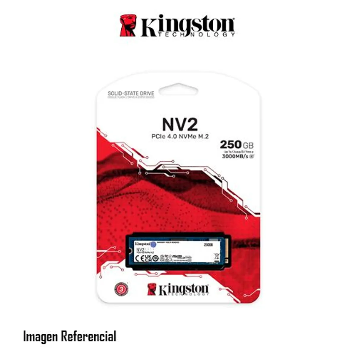 KINGSTON - DISCO SOLIDO SSD 250GB KINGSTON NV2 M.2 2280 NVME P/N: SNV2S/250G