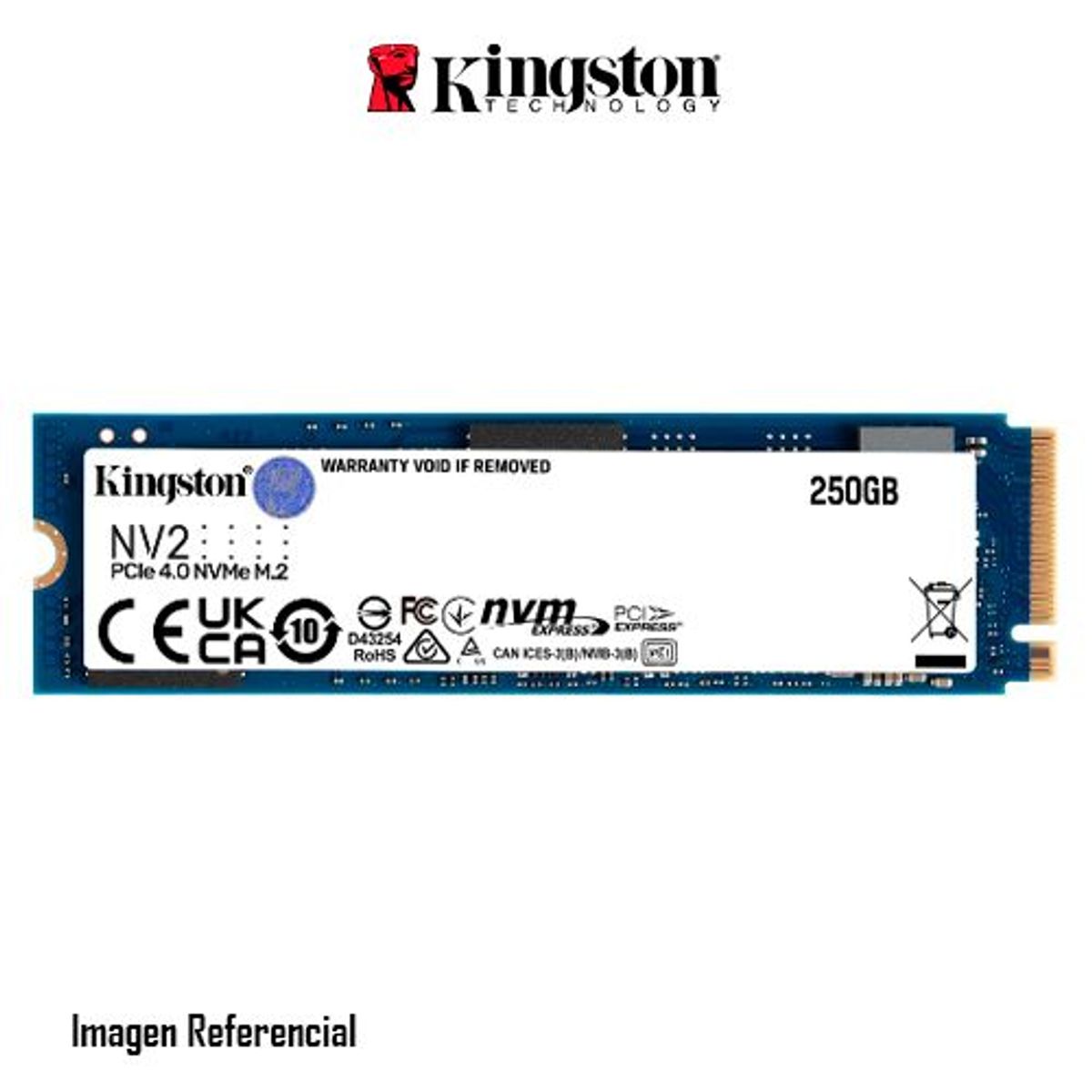 KINGSTON - DISCO SOLIDO SSD 250GB KINGSTON NV2 M.2 2280 NVME P/N: SNV2S/250G
