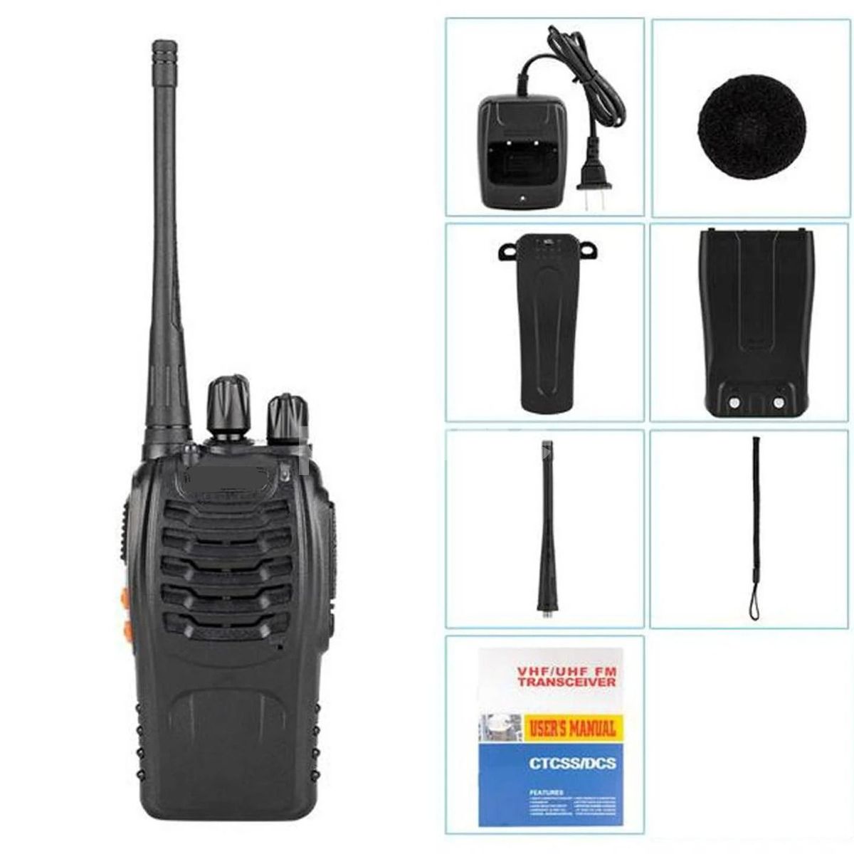 OEM - Kit Completo 2 Walkie Talkie Bidireccional Radio Transceptor 16Canales