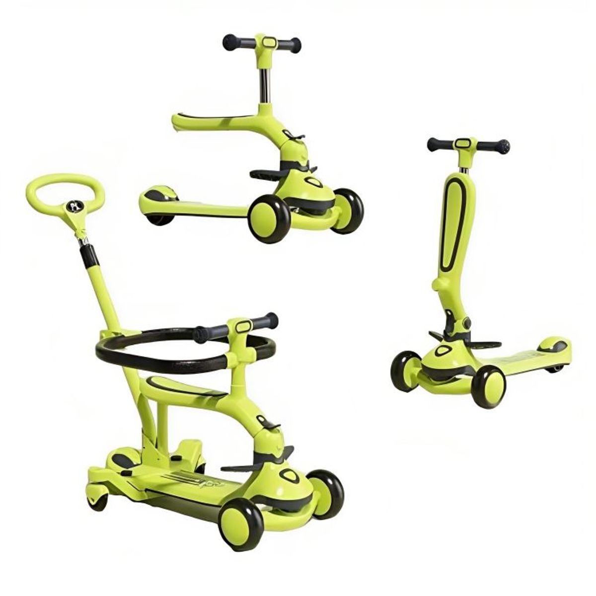 GENERICO - Scooter 3 en 1 Carrito de Arrastre con Guiador Scooter Luces