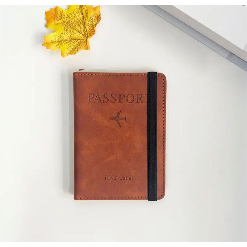 KAST PE - Porta Pasaporte Travel Wallet Modelo RFID BLOCKING - CAMEL