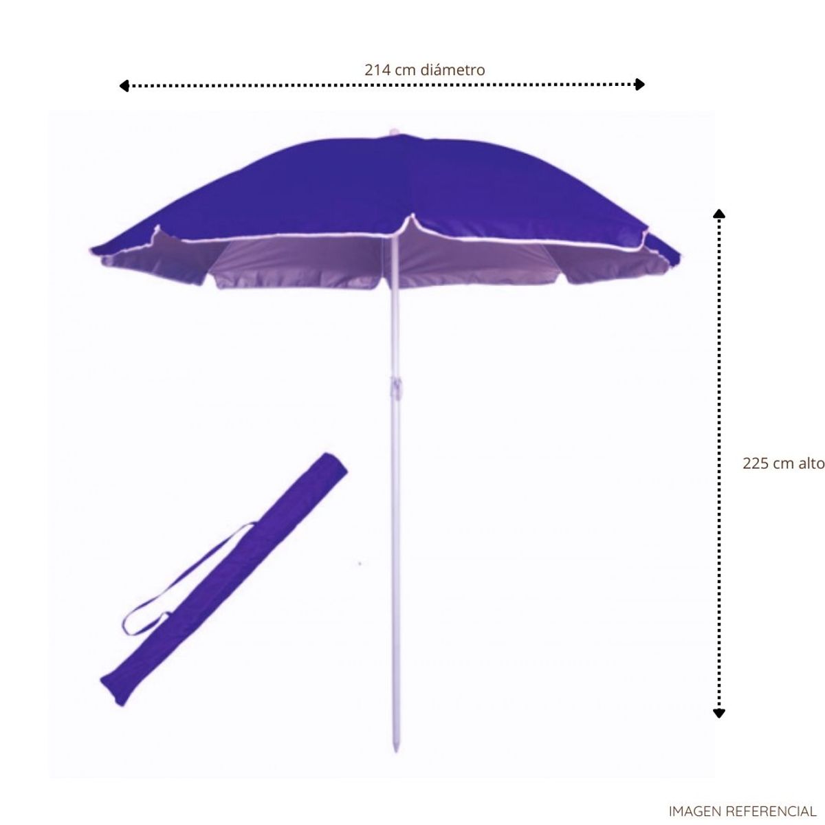 GENERICO - Sombrilla de playa jardín protectora de rayos solares